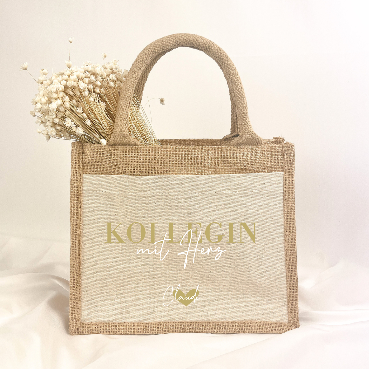 Jute Tasche · Kollegin mit Herz