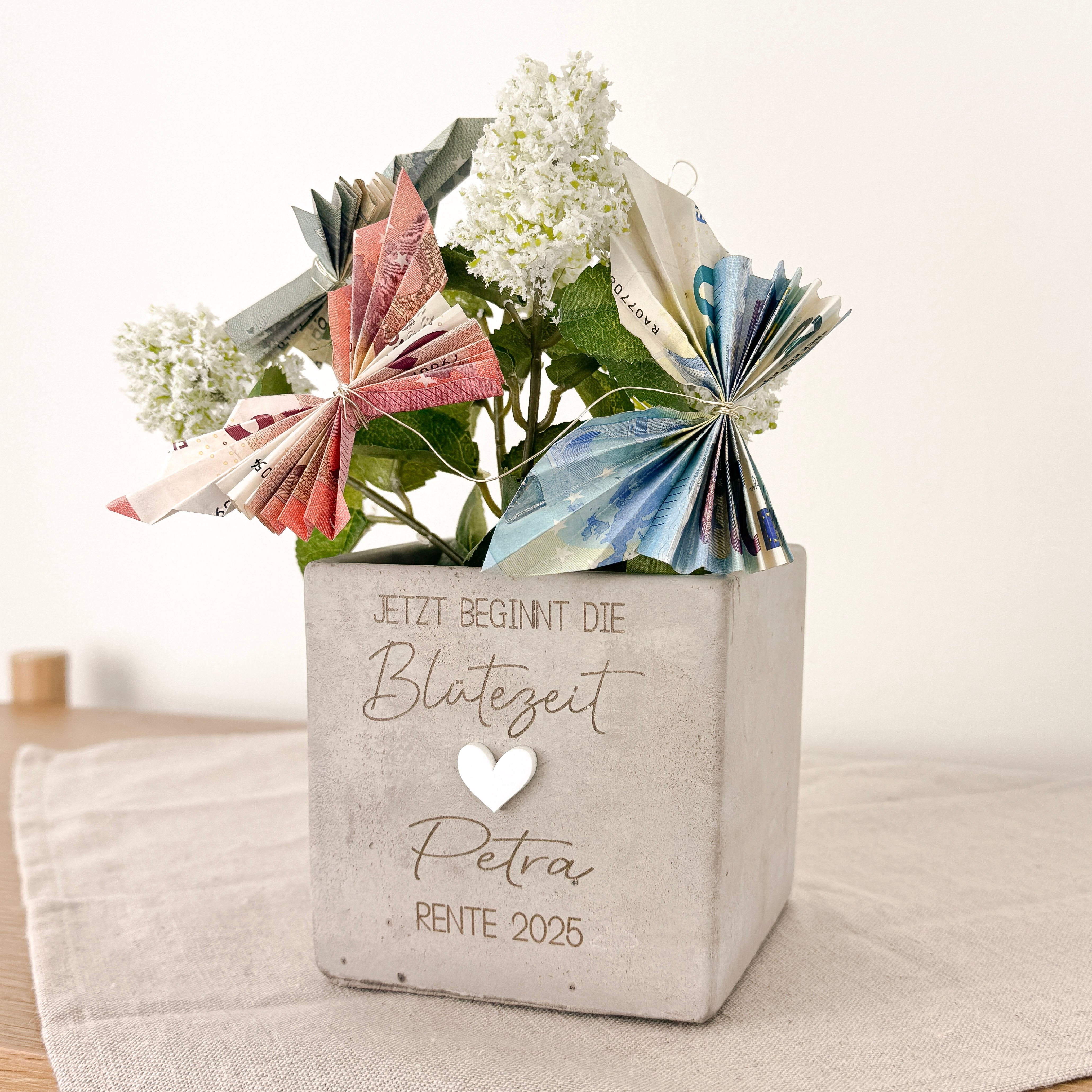 Blumentopf · Rente Ruhestand