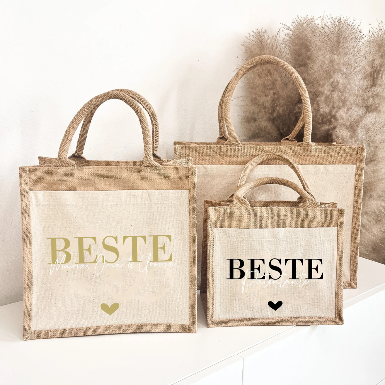 Jute Tasche · Beste (Wunschwort)