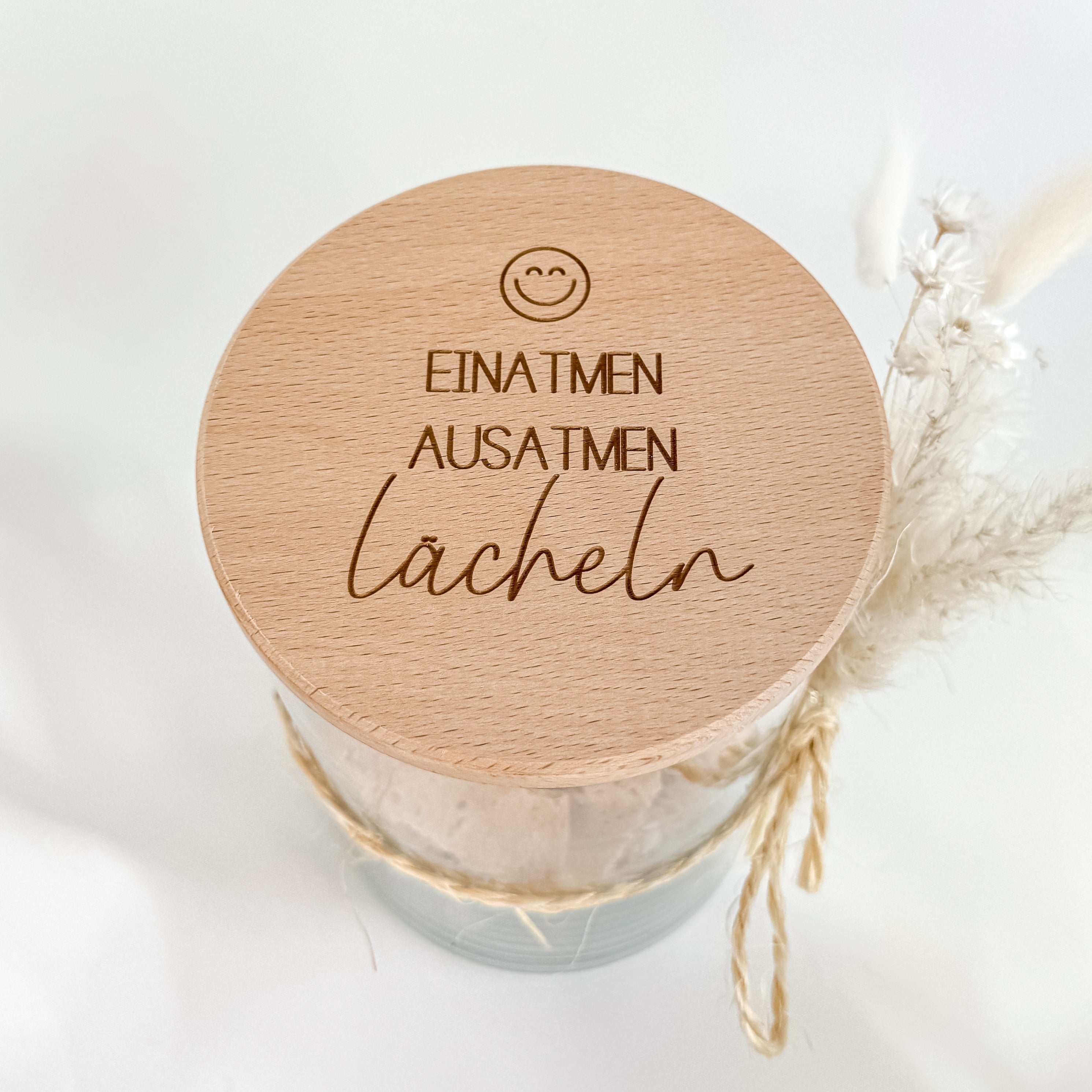 Vorratsglas · Einatmen Ausatmen Lächeln