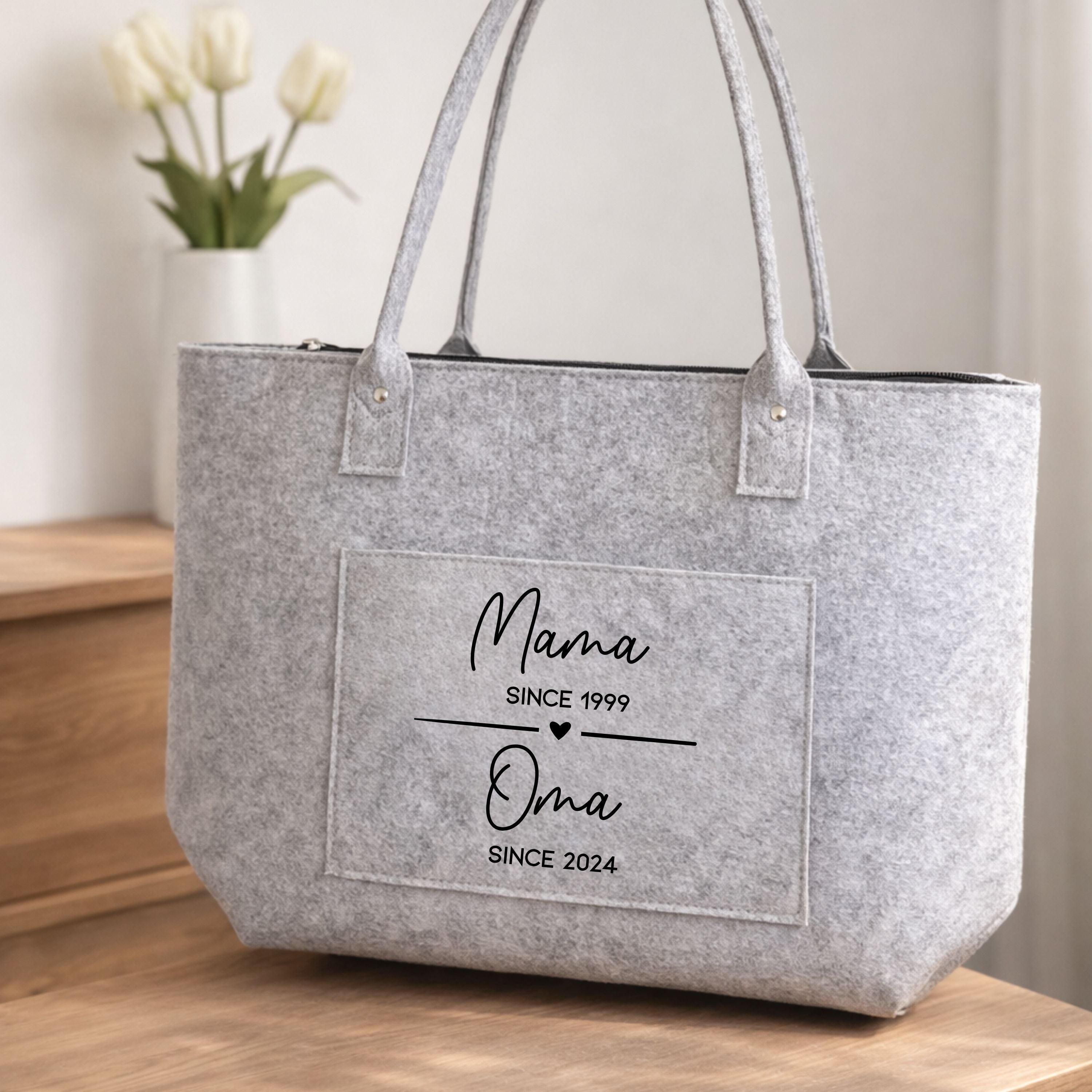 Filztaschen Set · Mama seit / Oma seit