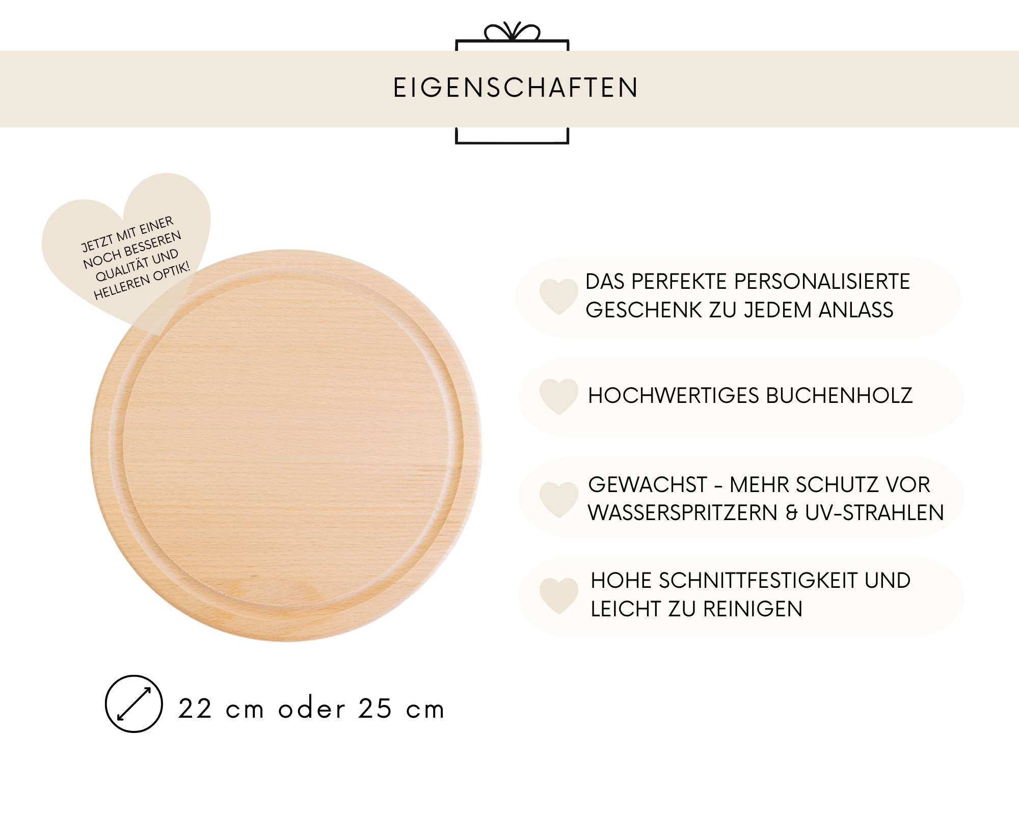 Rundes Holzbrett · Du machst die Welt viel schöner