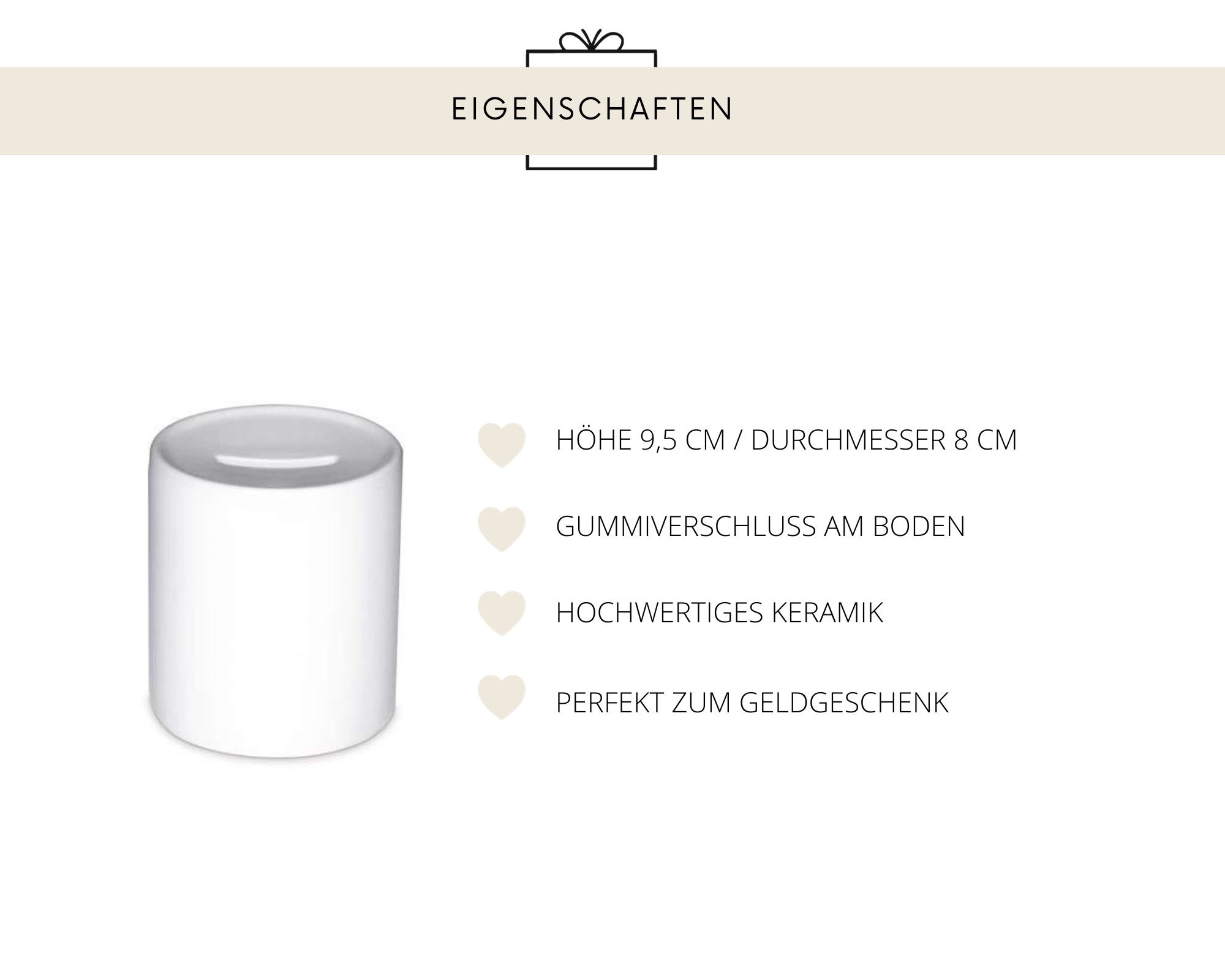 Personalisierte Spardose Tiermotive