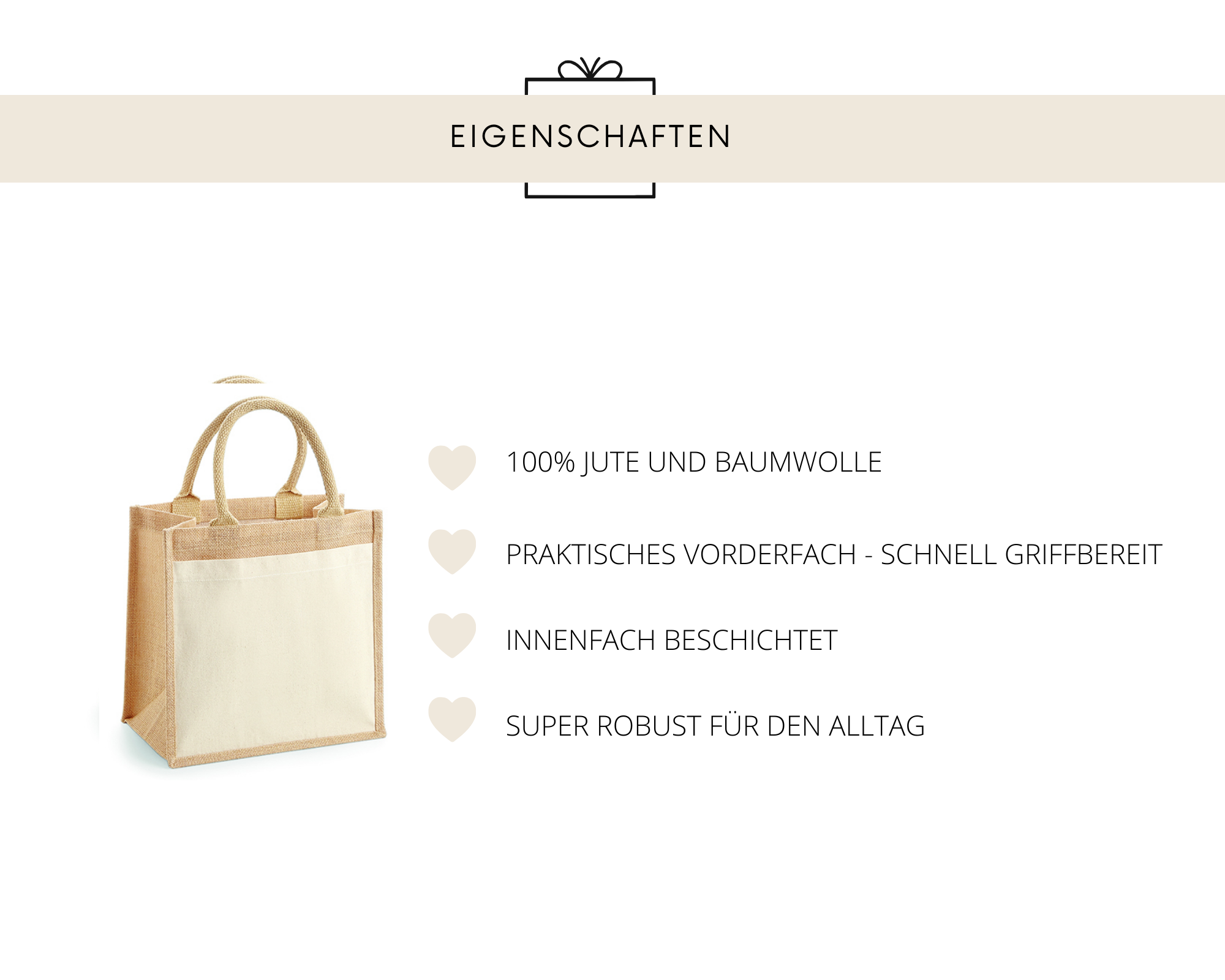 Jute Tasche · Mom mit Namen