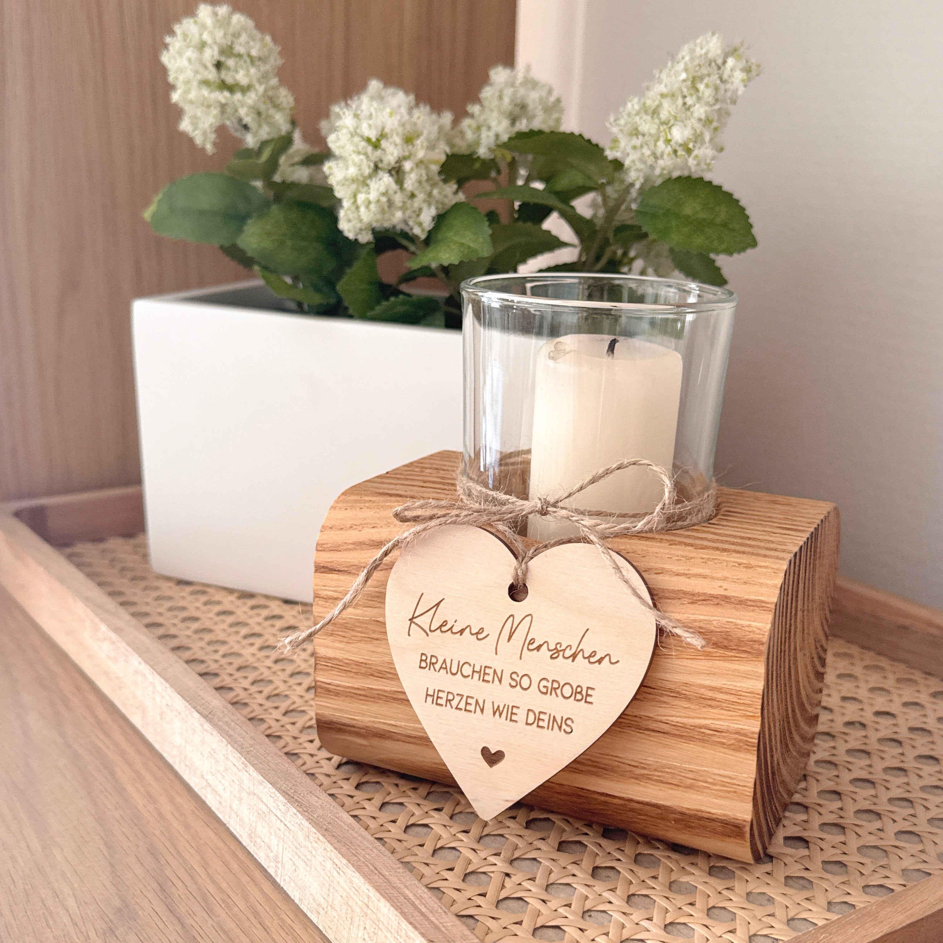 Windlicht mit Anhänger · Kleine Menschen