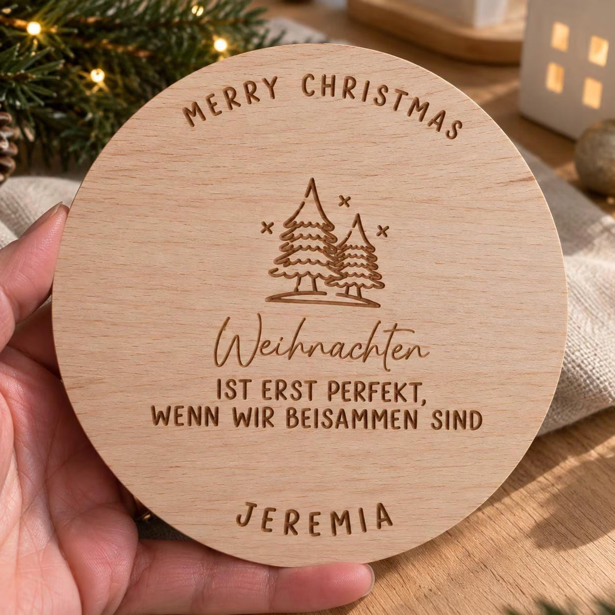 Holzuntersetzer · Weihnachten