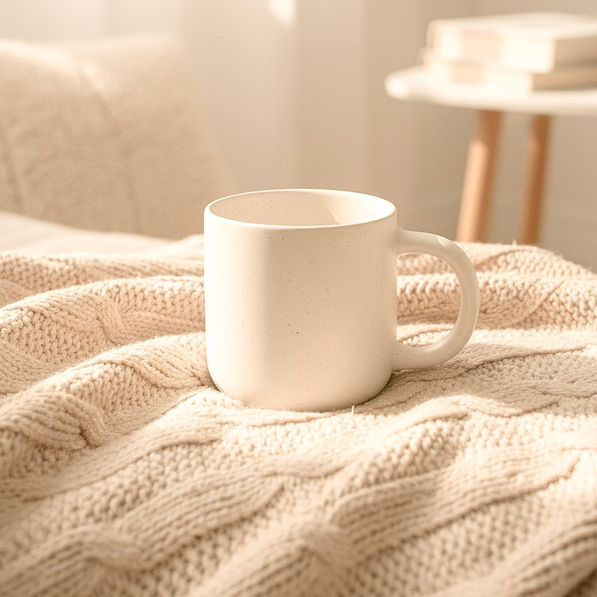 Tasse (weiß) · ohne Gravur (blanko)