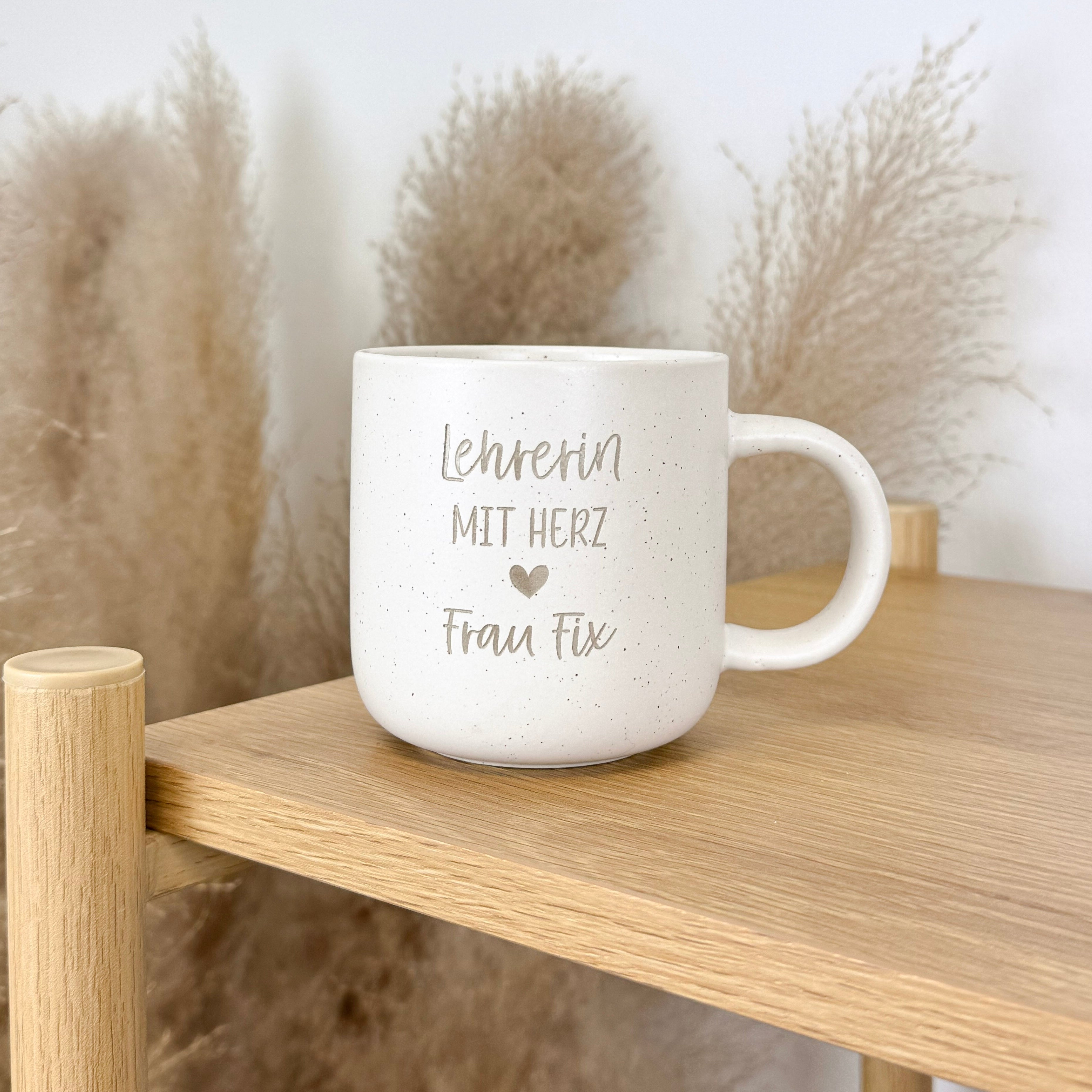 Tasse · Lehrerin mit Herz (weiß)