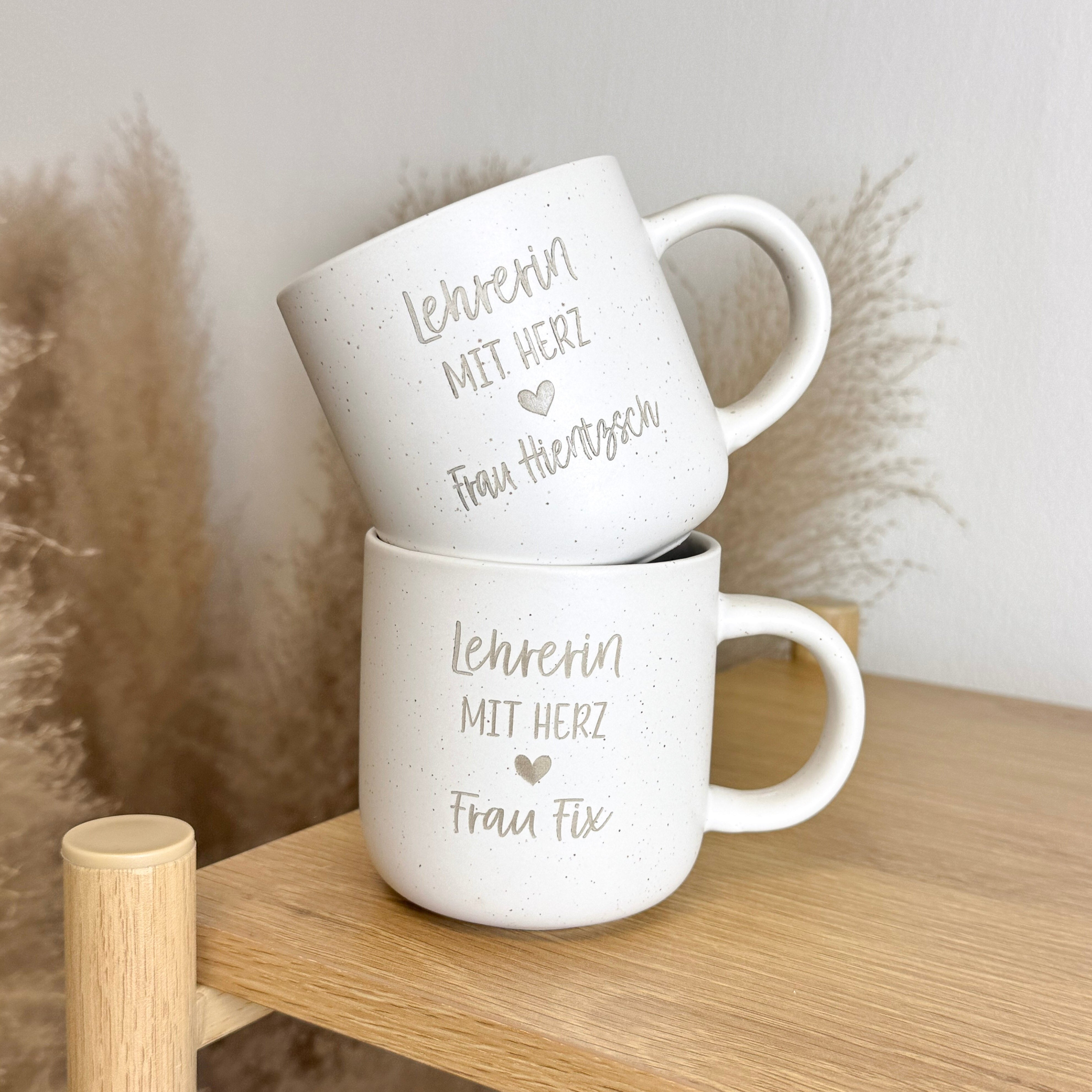 Tasse · Lehrerin mit Herz (weiß)