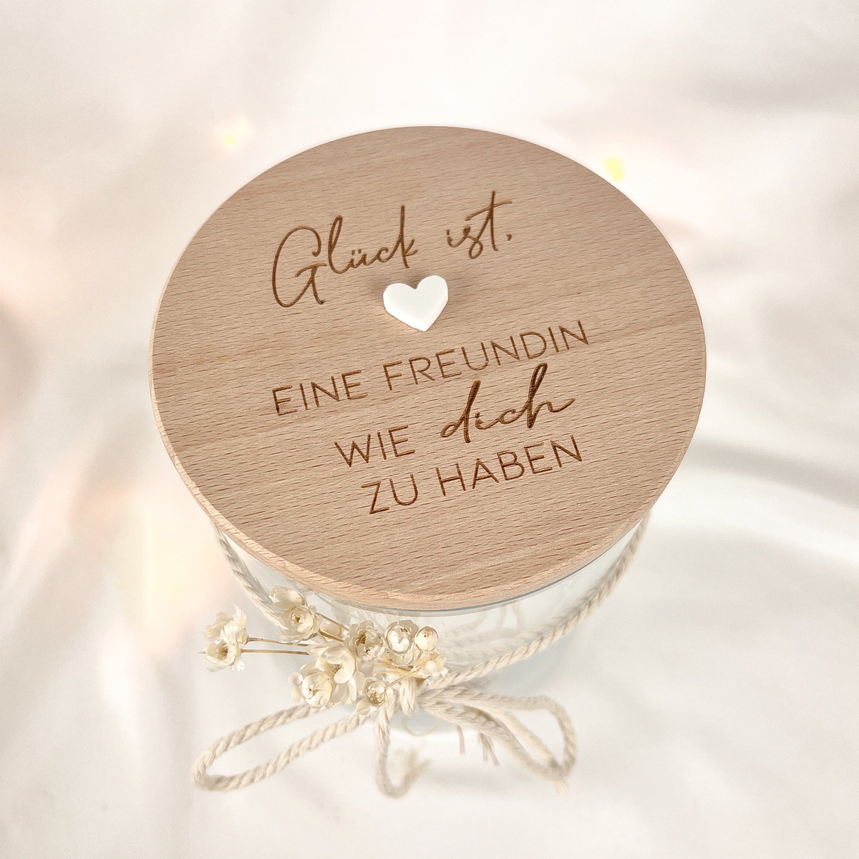 Vorratsglas · Glück ist eine Freundin