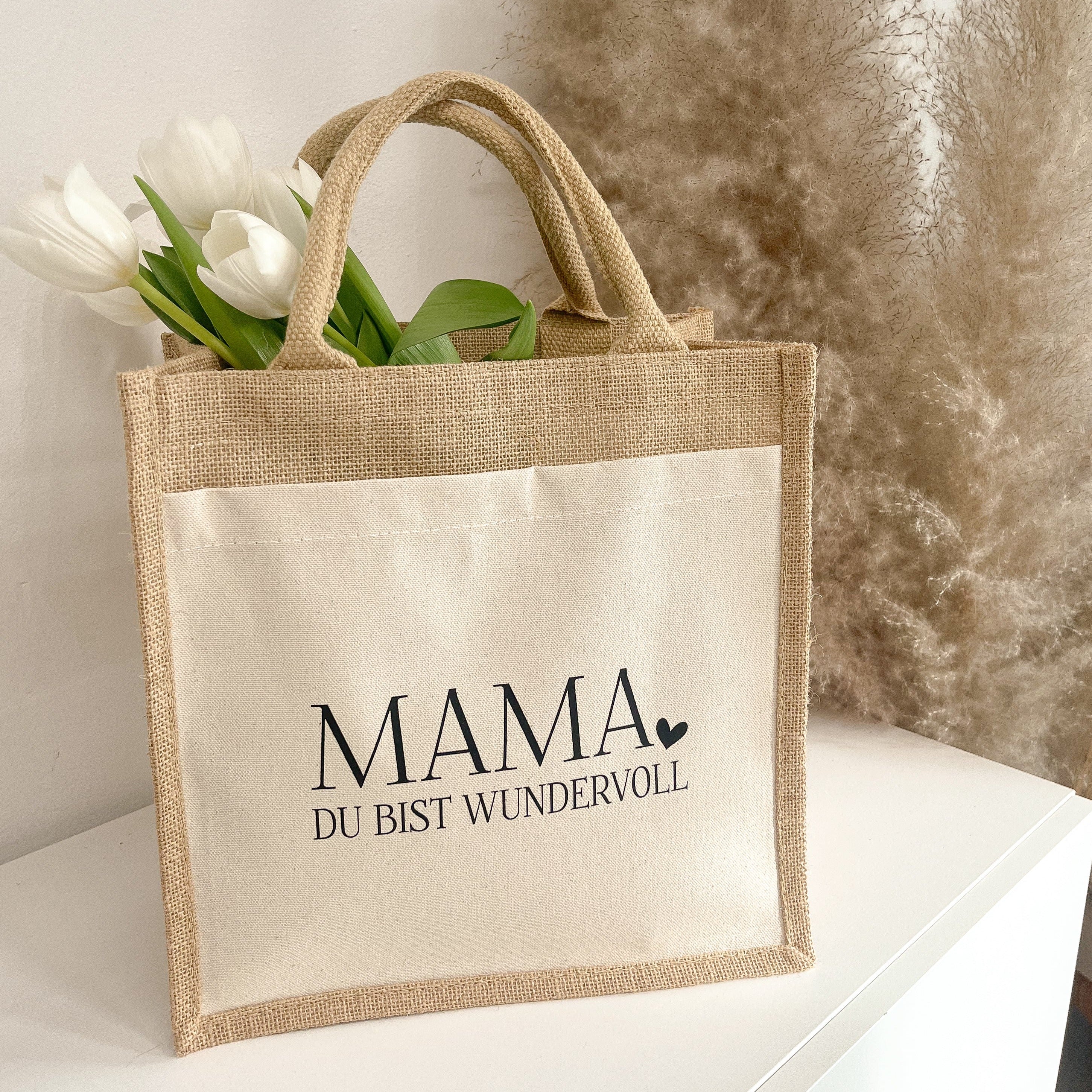 Jute Tasche · Mama du bist wundervoll