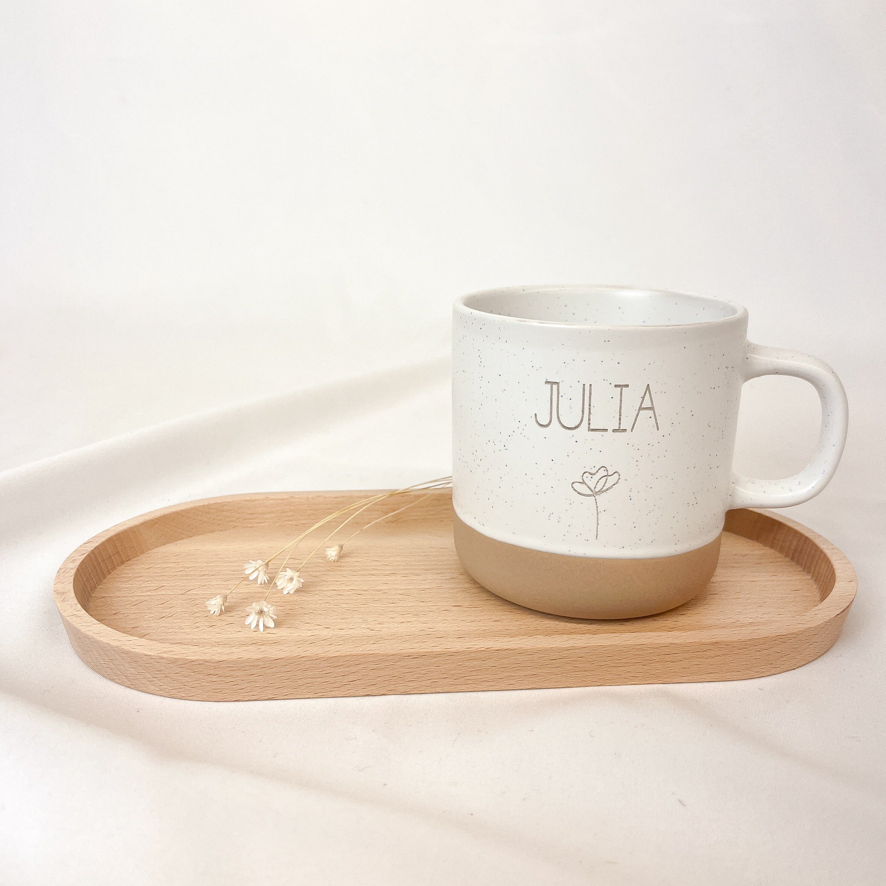 Tasse · Name mit Blume