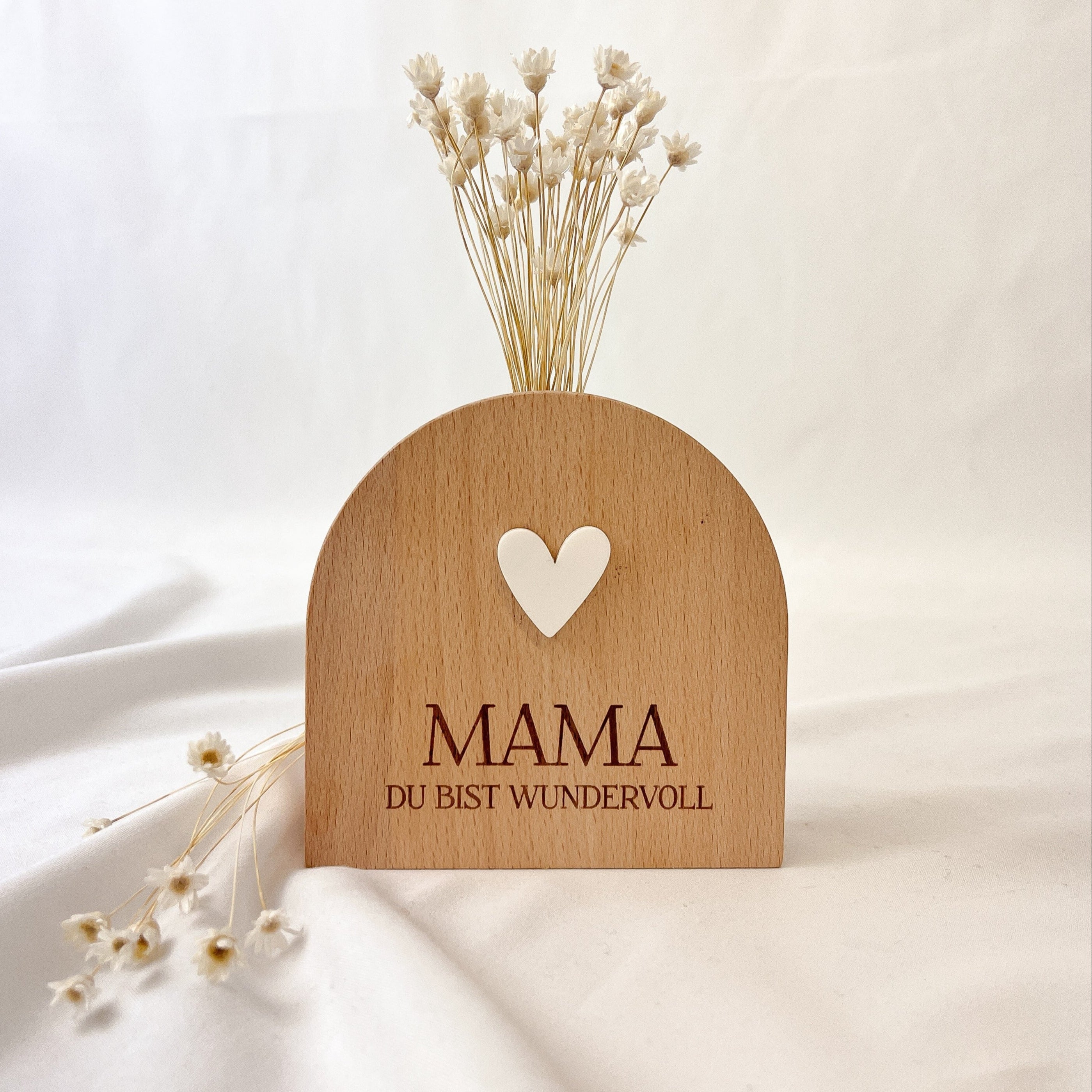 Holzvase · Du bist wundervoll II