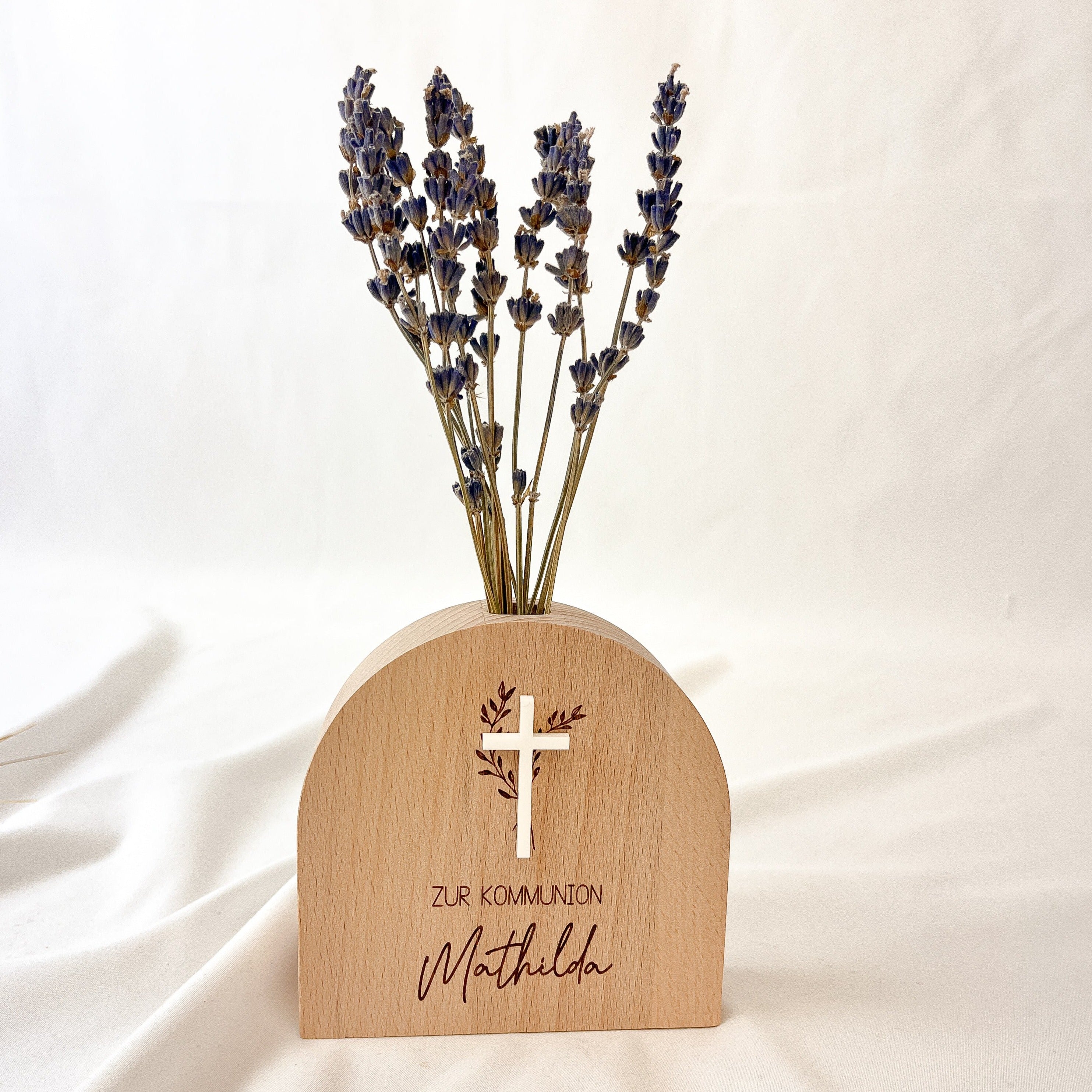 Holzvase · Kommunion / Konfirmation / Taufe