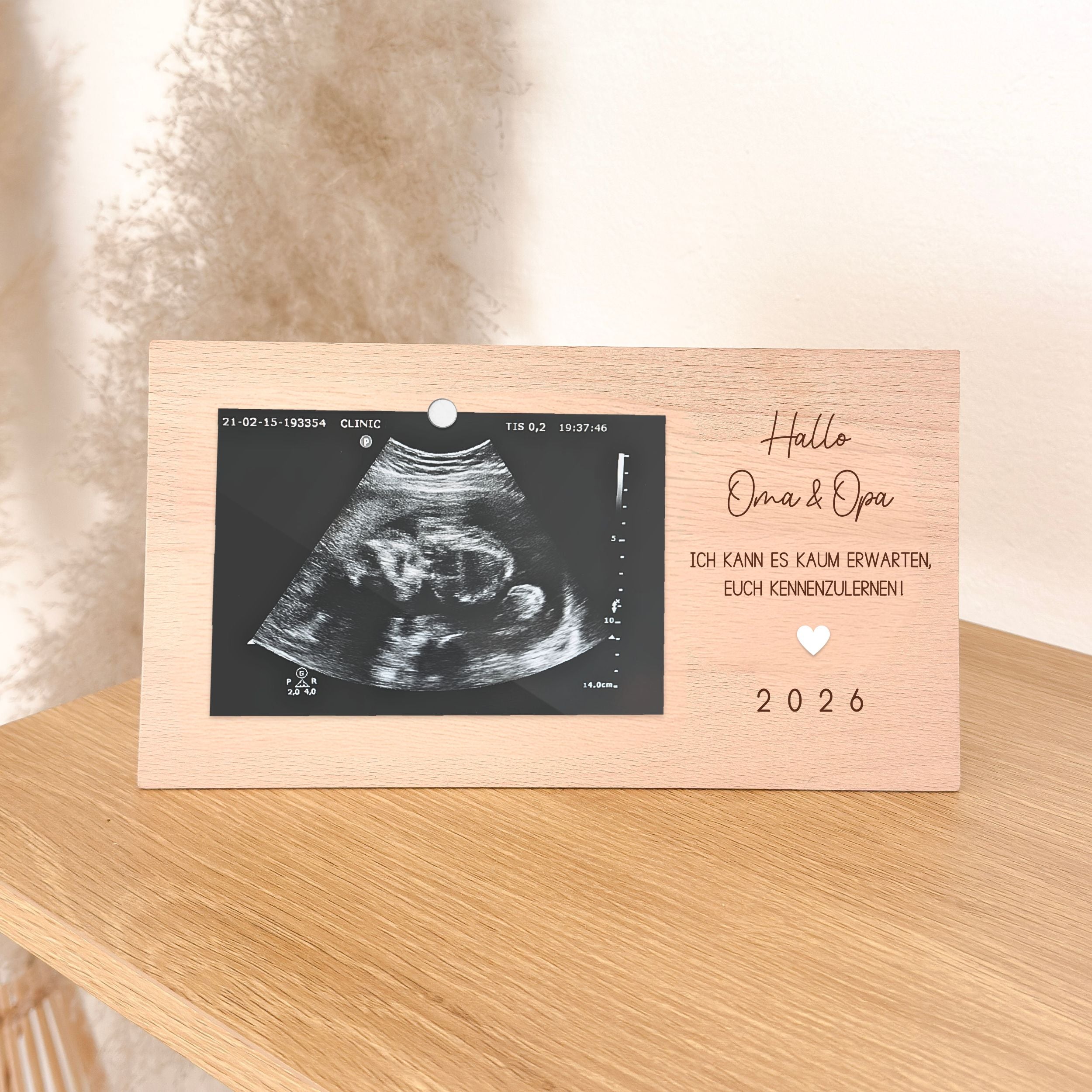 Fotoständer · Schwangerschaftsverkündung