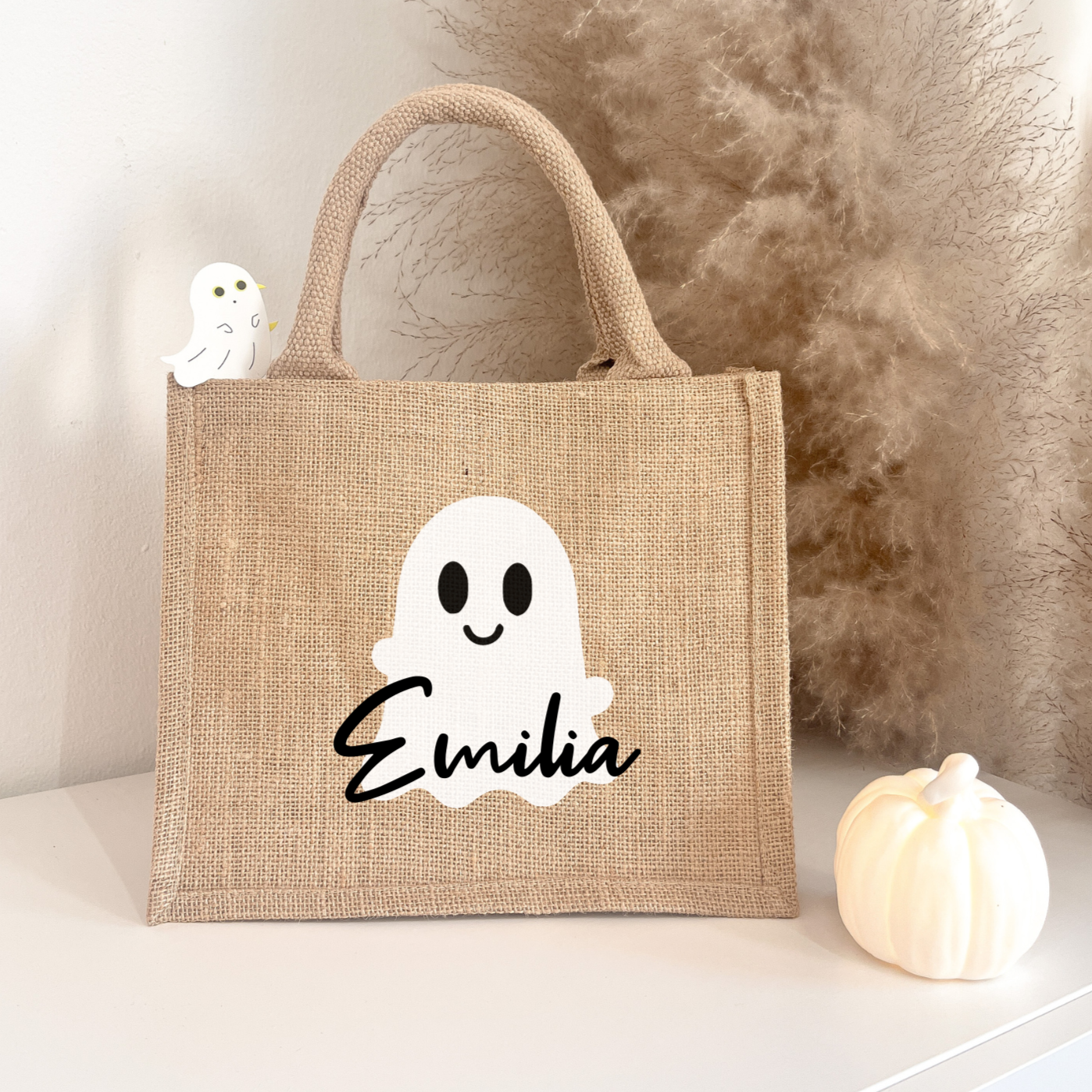 Personalisierte Halloween Jutetasche