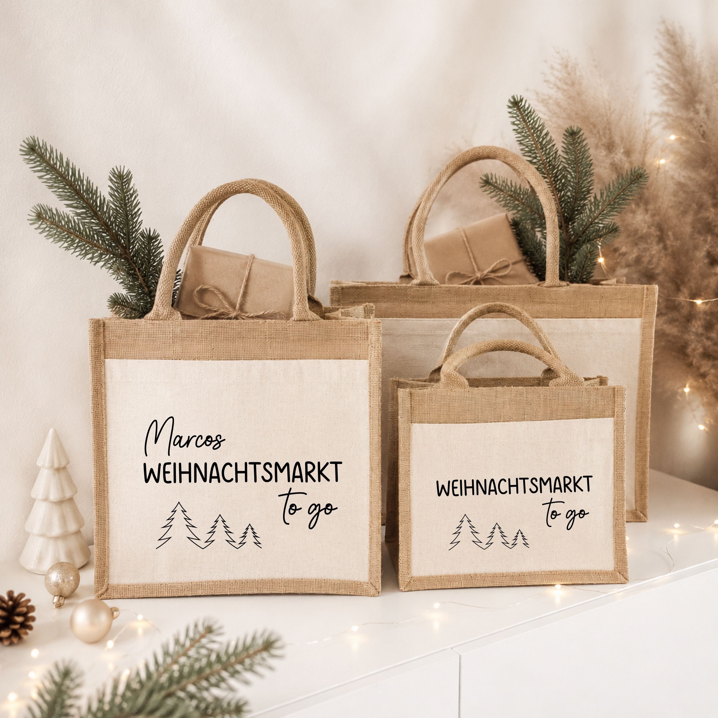 Jute Tasche · Weihnachtsmarkt TO GO