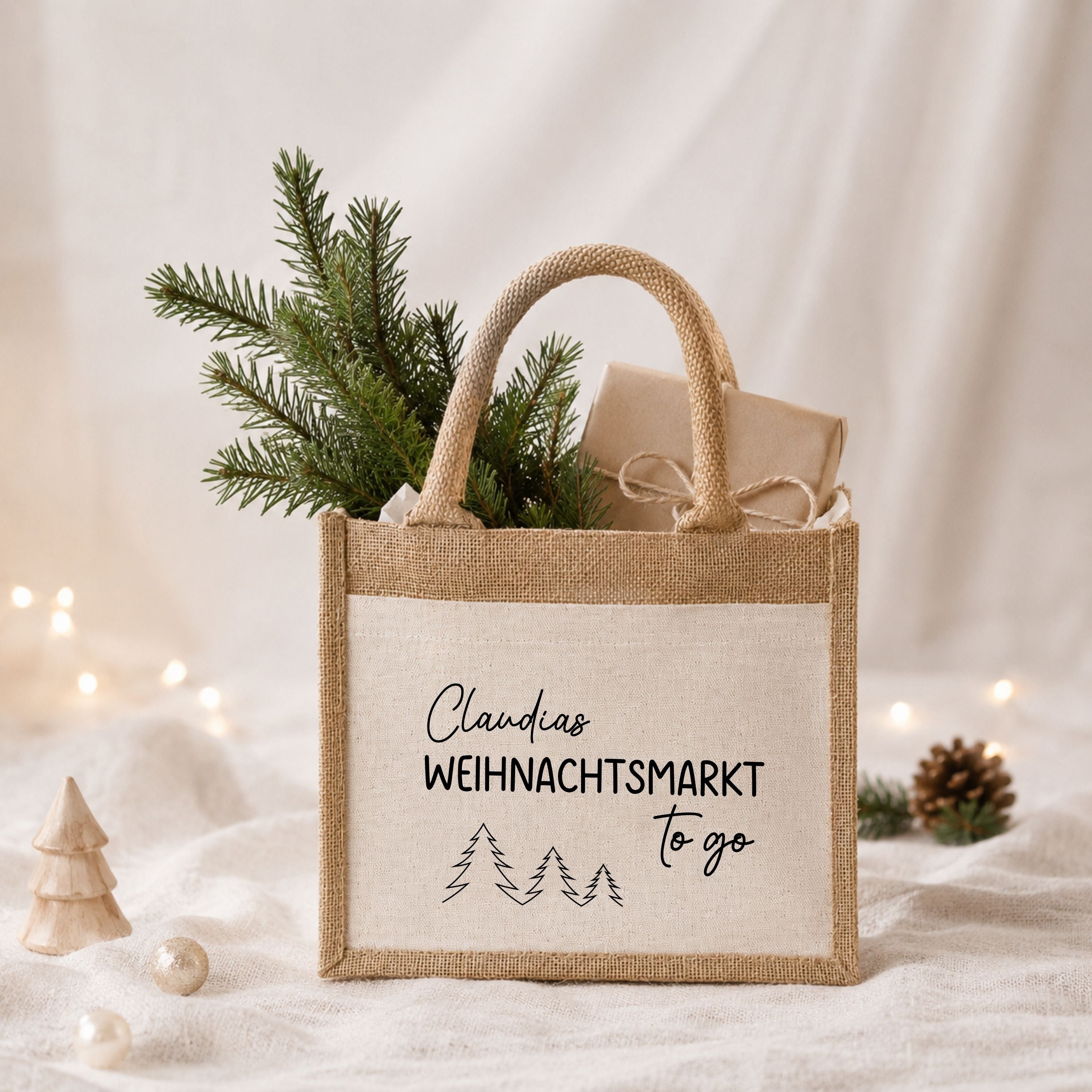 Jute Tasche · Weihnachtsmarkt TO GO