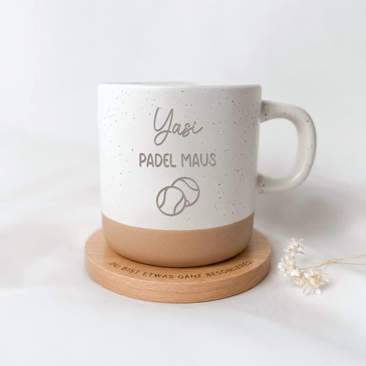 Tasse · Padel Maus + Name