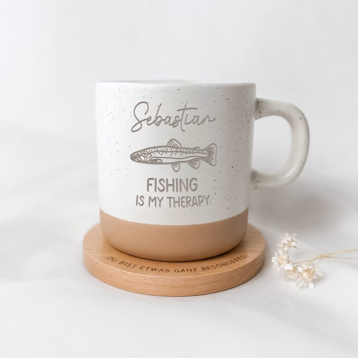 Tasse · Fishing is my Therapy + Name
