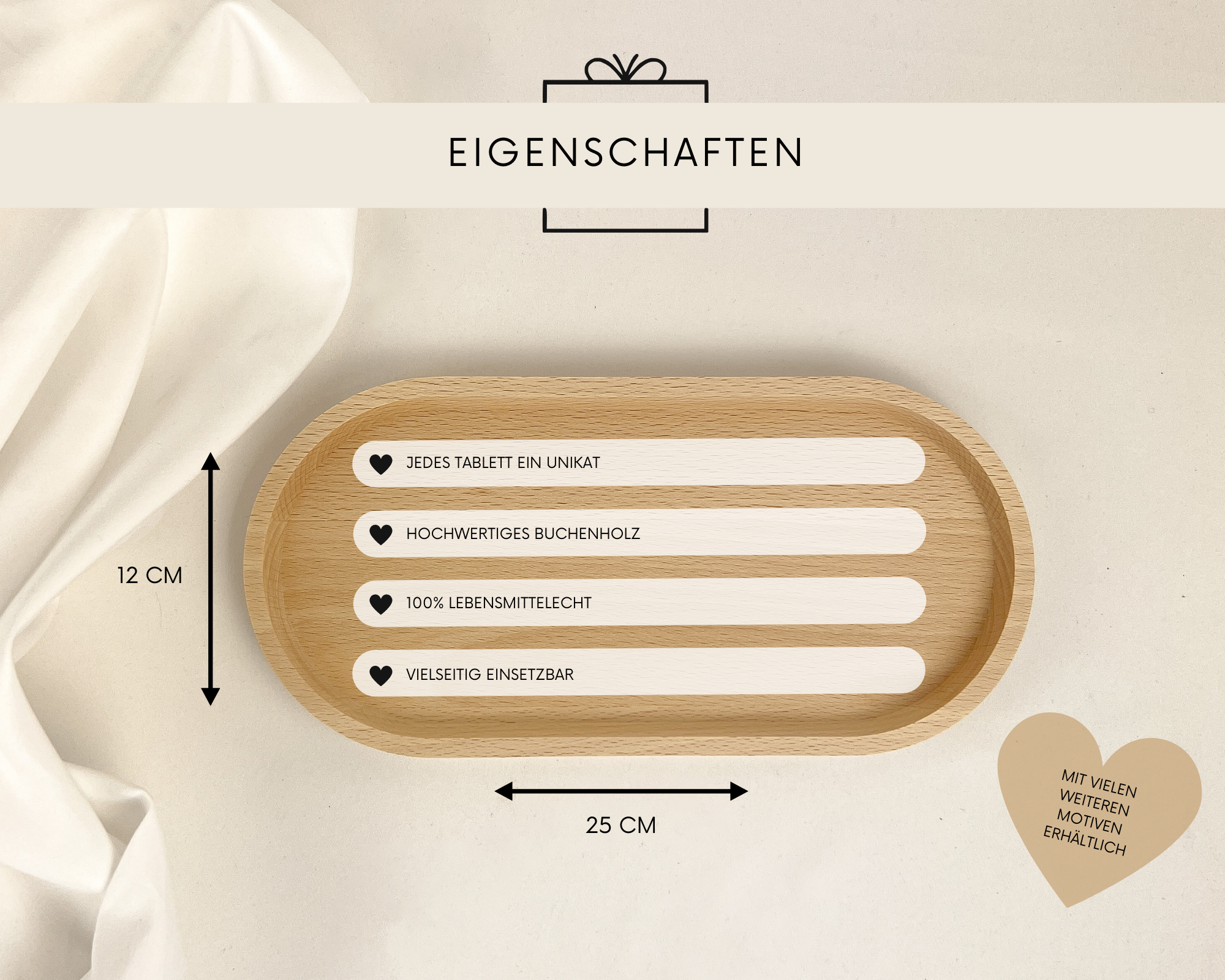 Tablett · Mit Herz