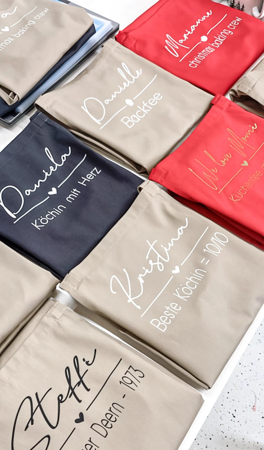 Personalisierte Schürze mit Wunschtext