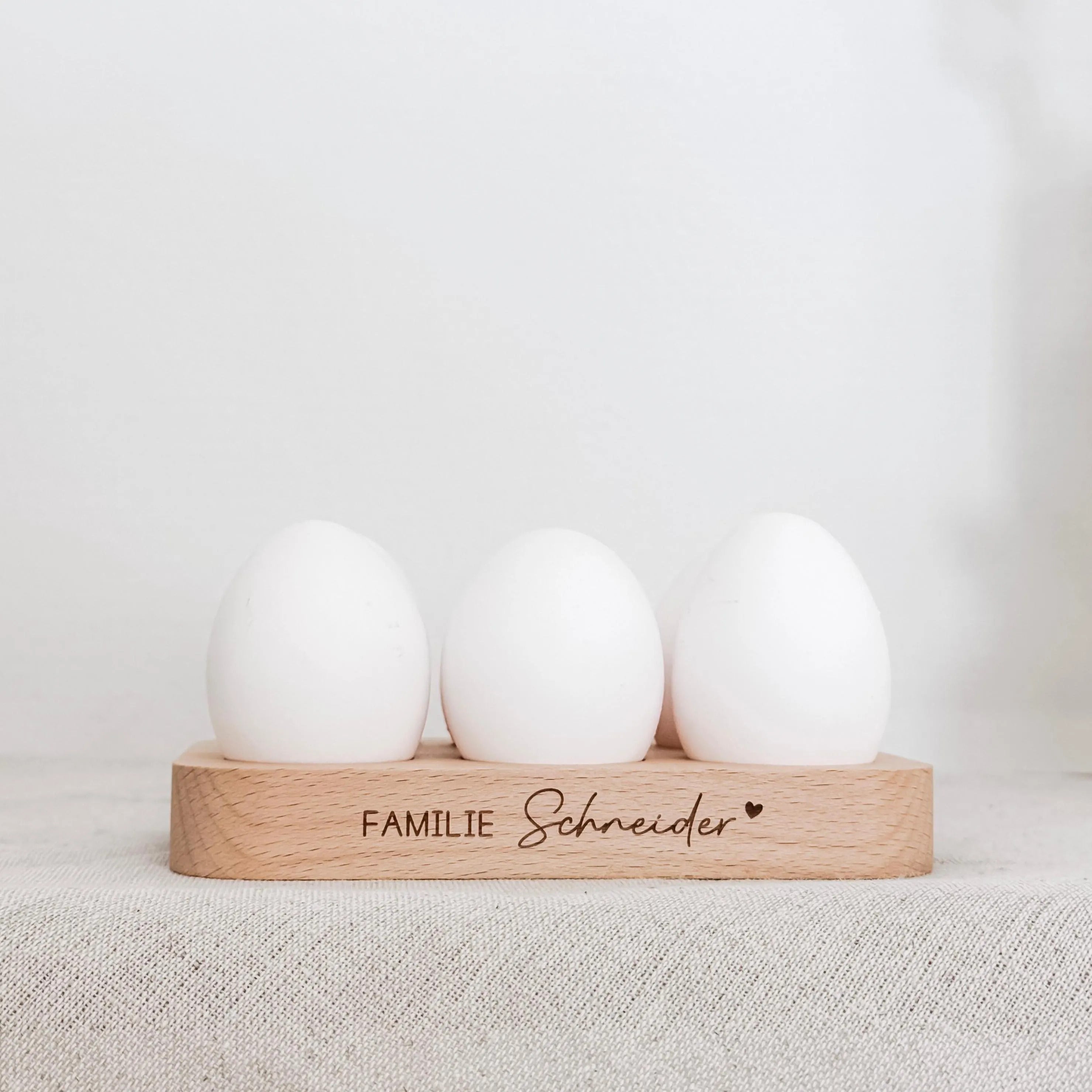 Eiertablett aus Holz für 6 Eier
