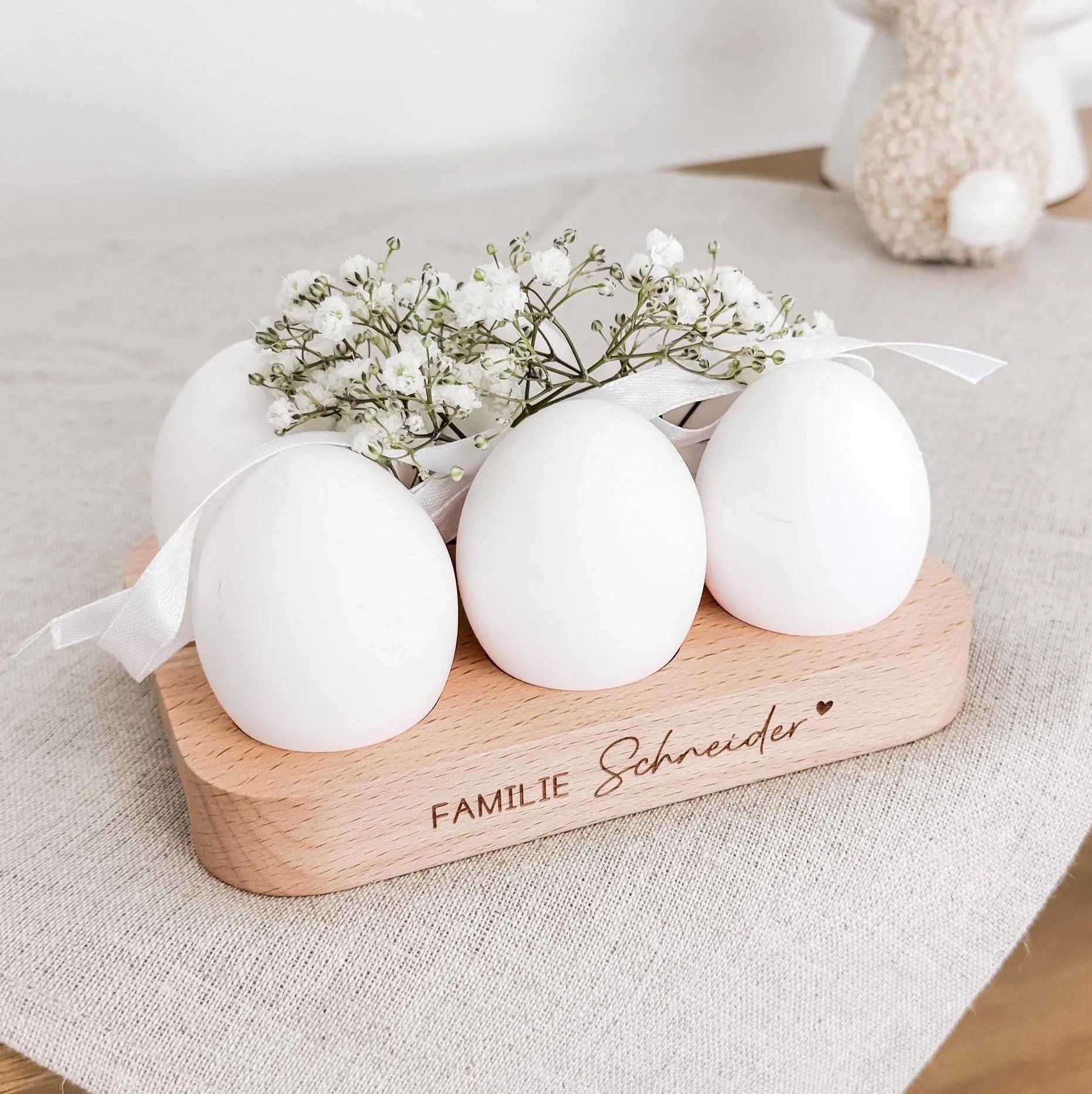 Eiertablett aus Holz für 6 Eier