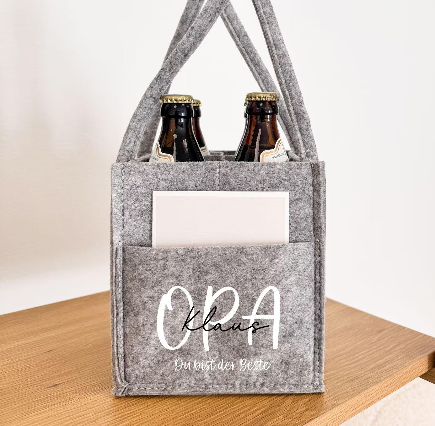 Flaschenträger · Herrenhandtasche Opa Papa
