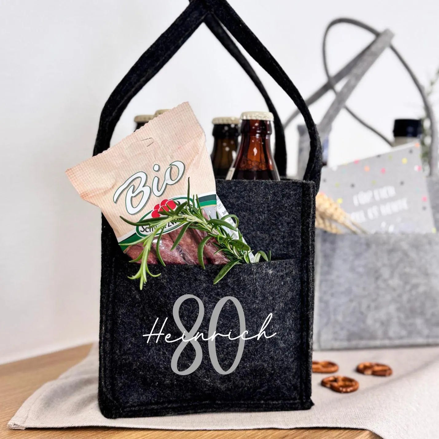 Flaschenträger · Herrenhandtasche Jubiläum