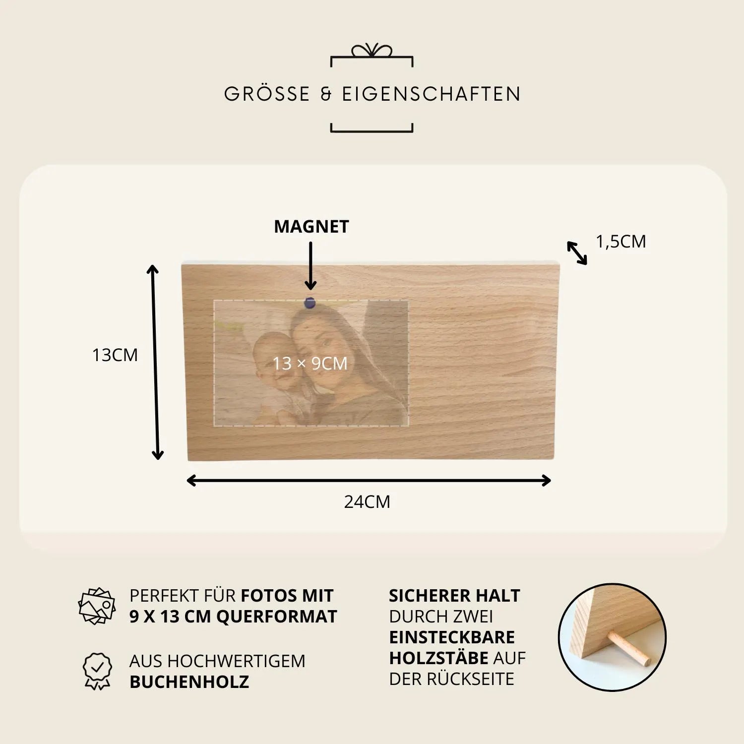 Fotoständer · Schwangerschaftsverkündung