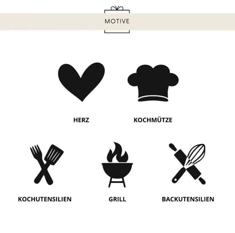 Personalisierte Schürze mit Wunschtext