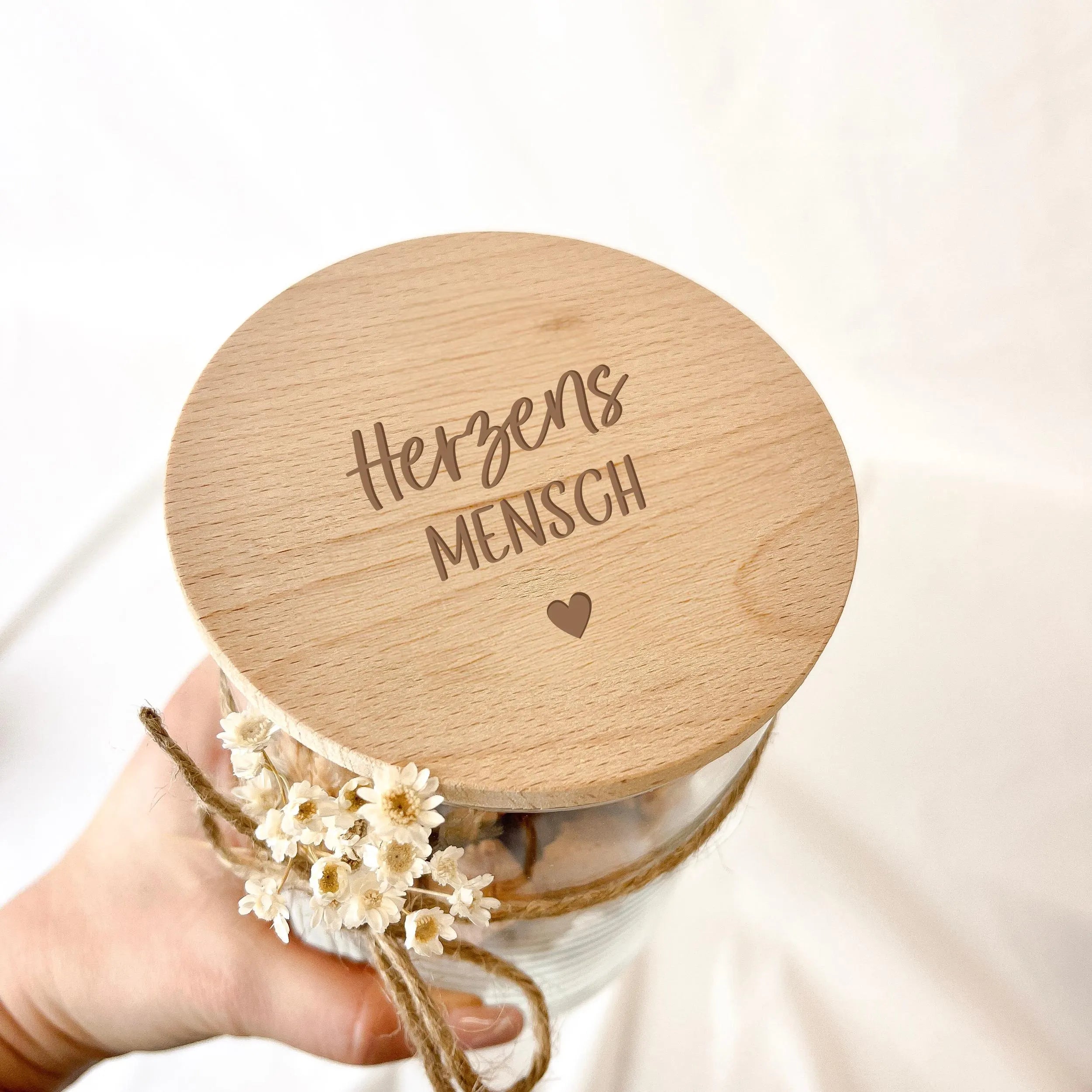 Vorratsglas · Herzensmensch + Name