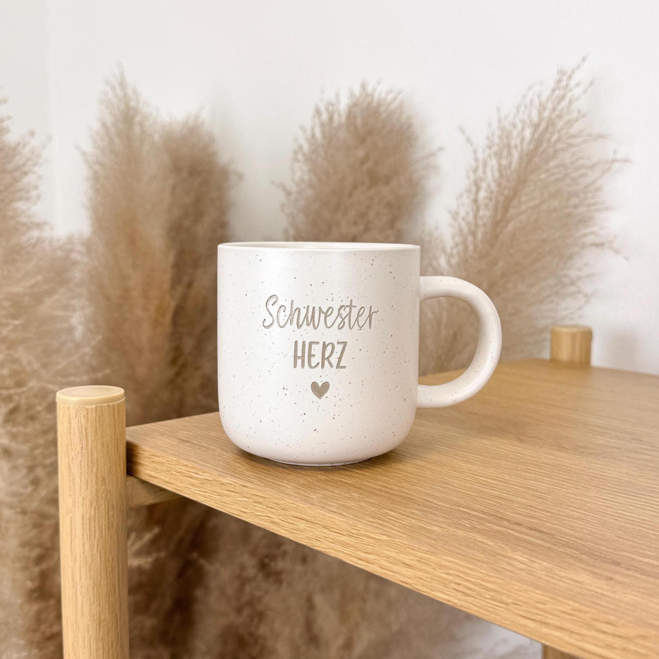 Tasse · Schwesterherz / Bruderherz (weiß)