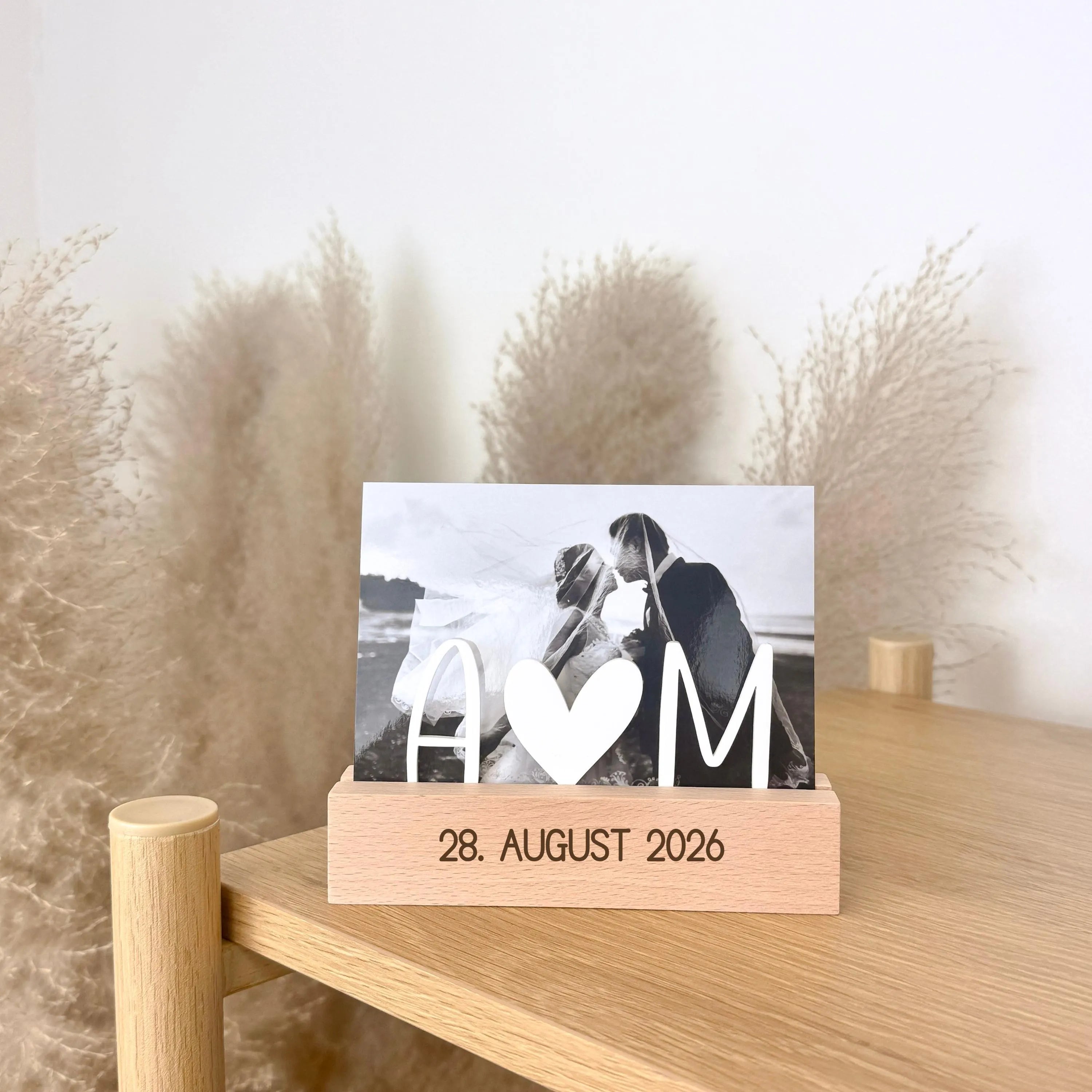 Fotohalter · Anfangsbuchstaben aus Acryl