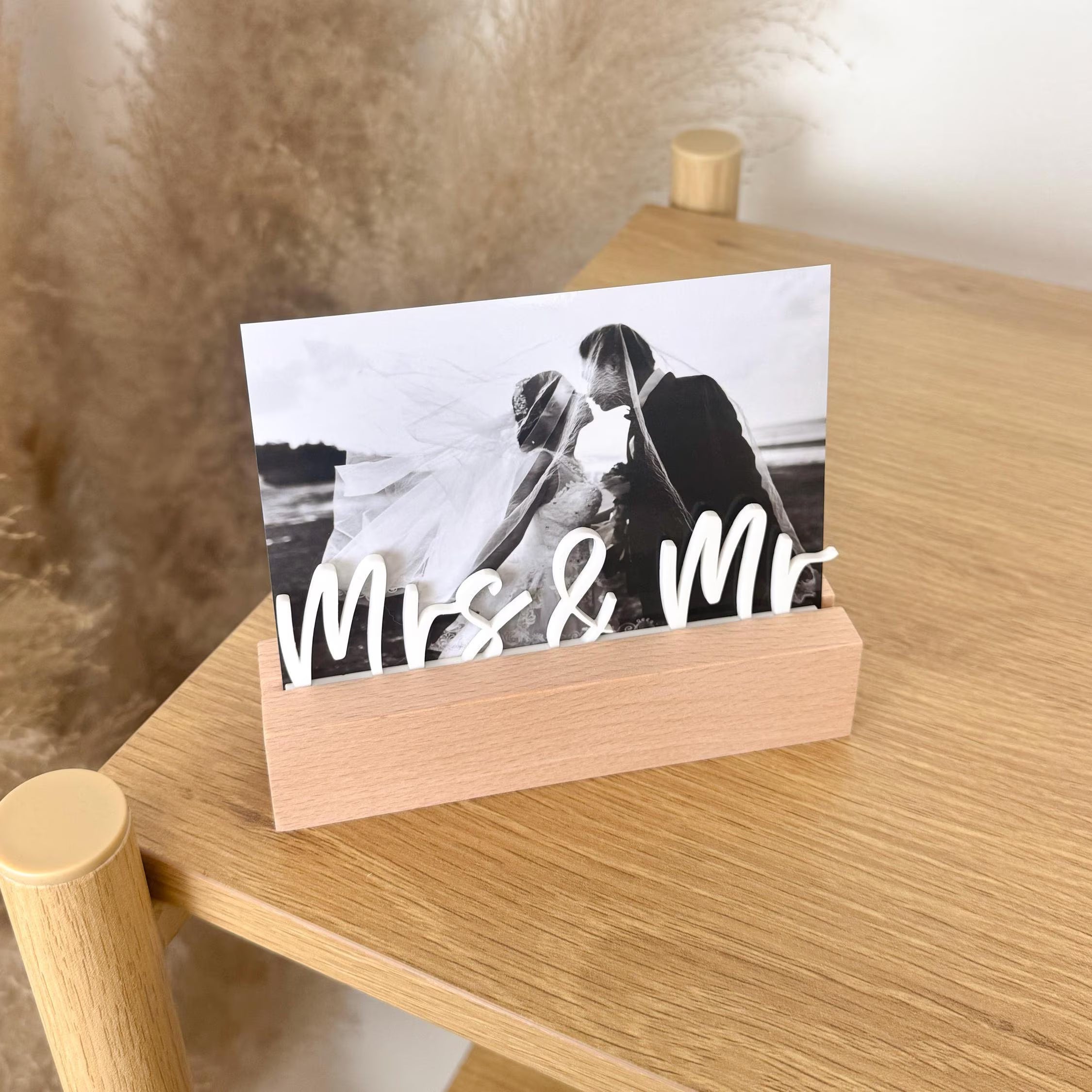 Fotohalter · Mr & Mrs aus Acryl