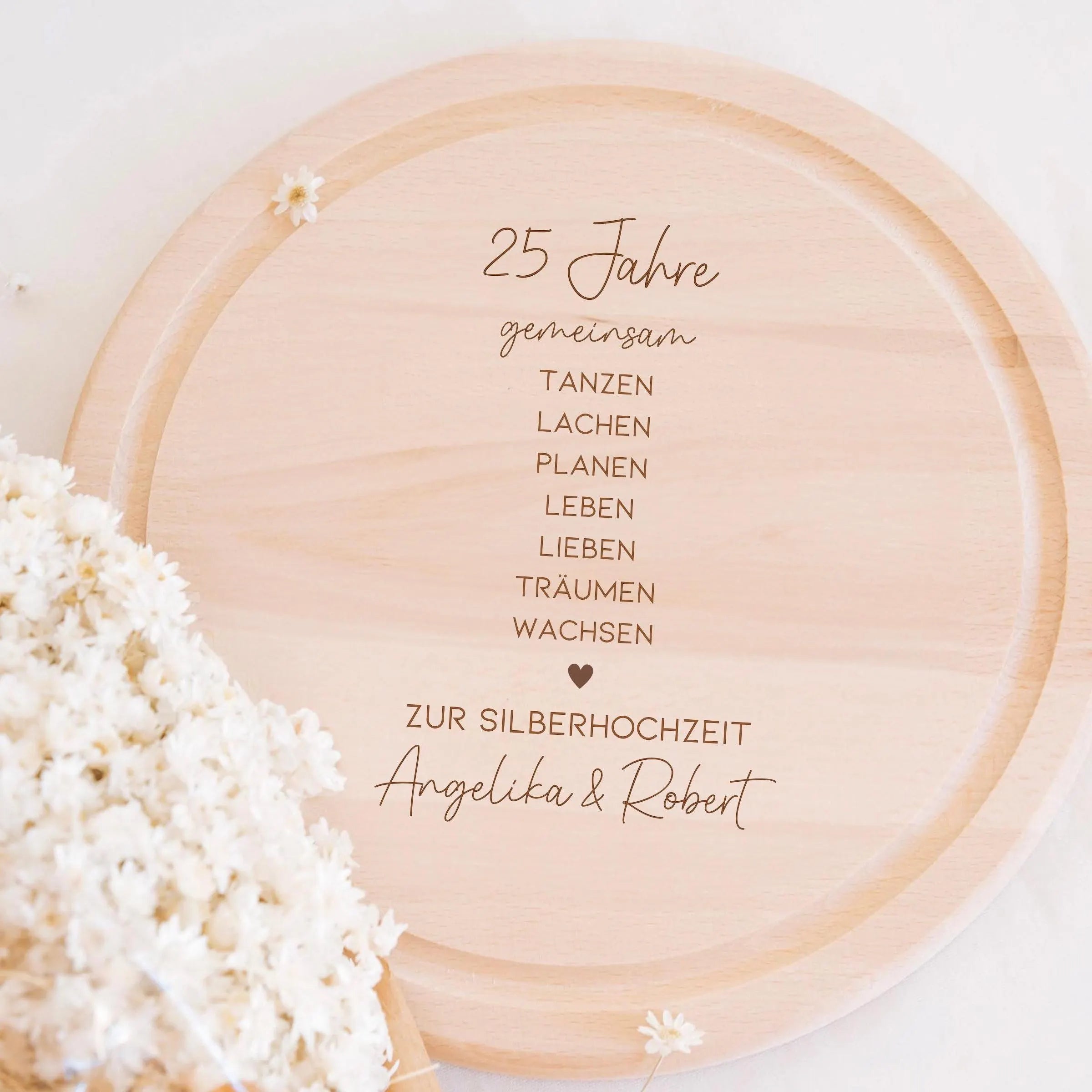 Rundes Holzbrett · Gemeinsam...