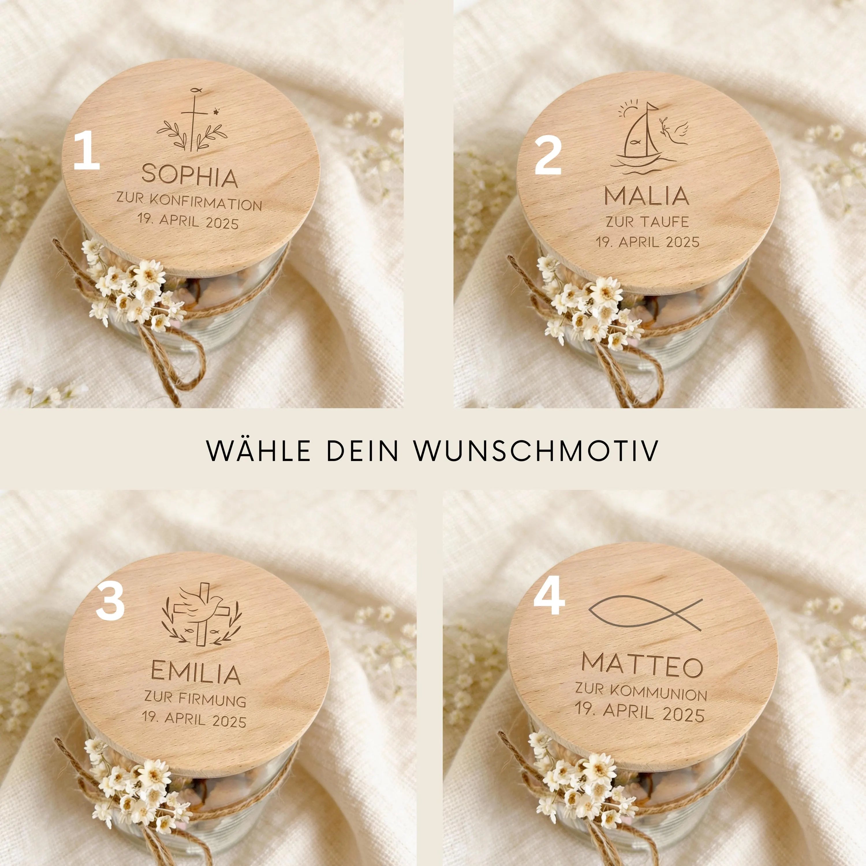 Vorratsglas · Kommunion Konfirmation Firmung Taufe II