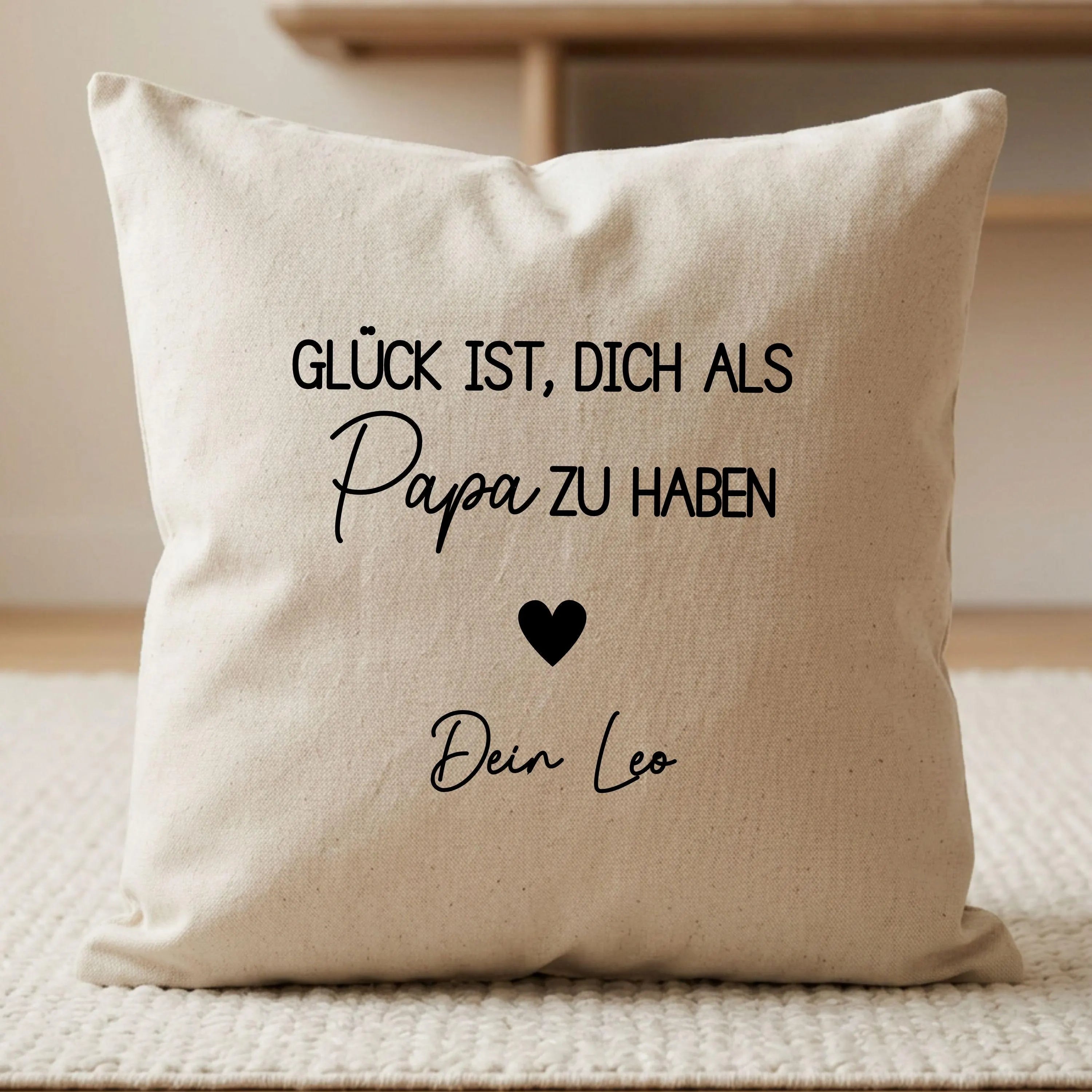 Kissen · Glück ist dich als Mama / Papa zu haben