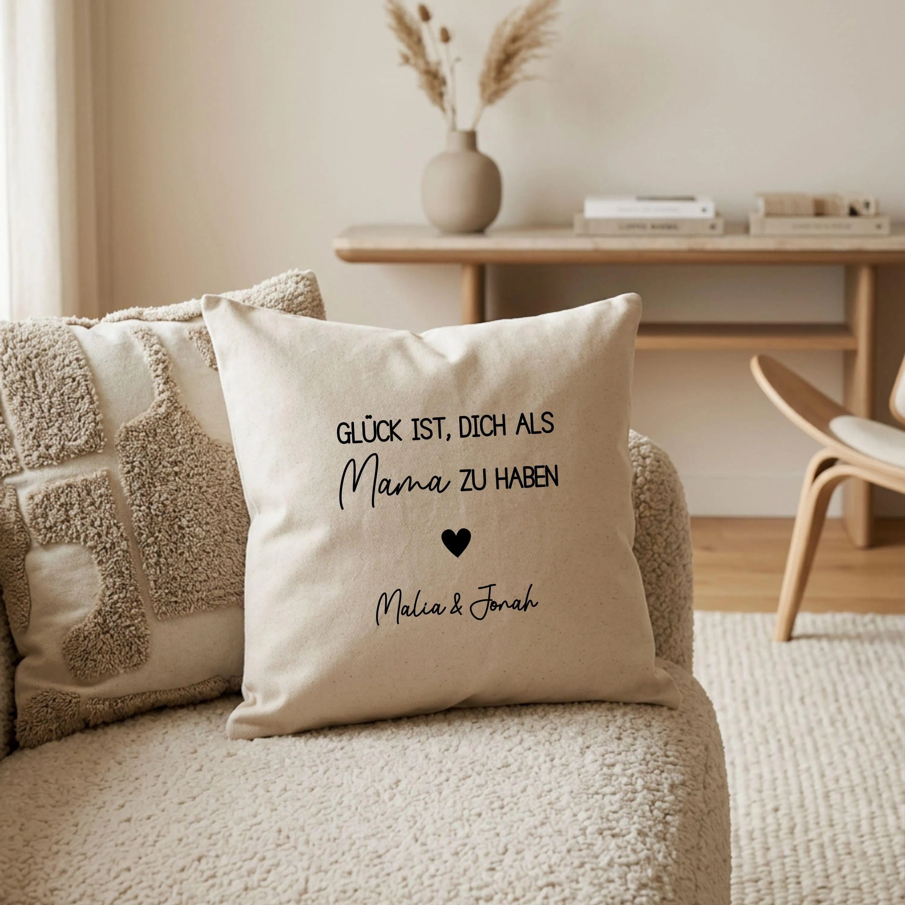 Kissen · Glück ist dich als Mama / Papa zu haben