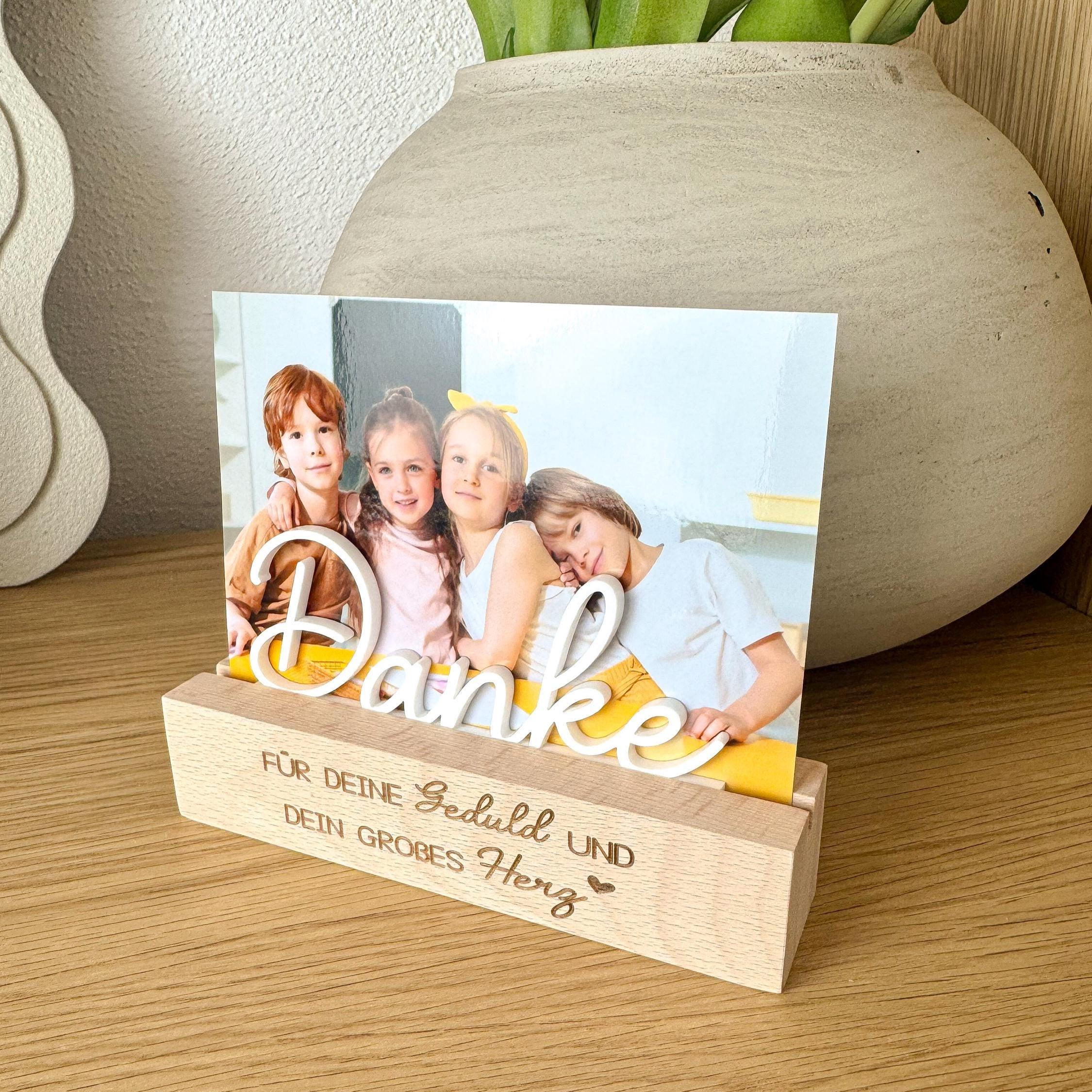 Fotohalter · Danke + Spruch