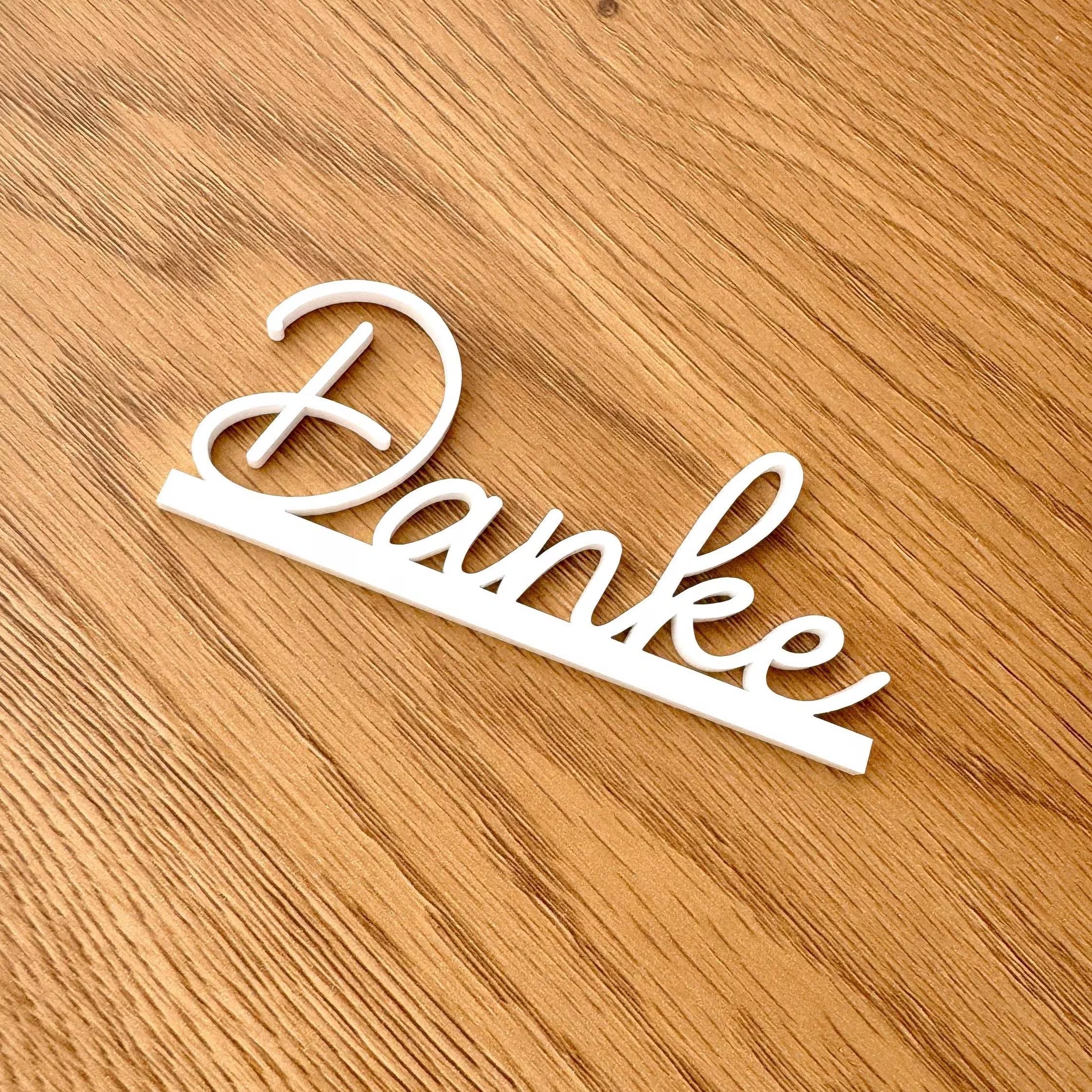 Fotohalter · Danke + Spruch