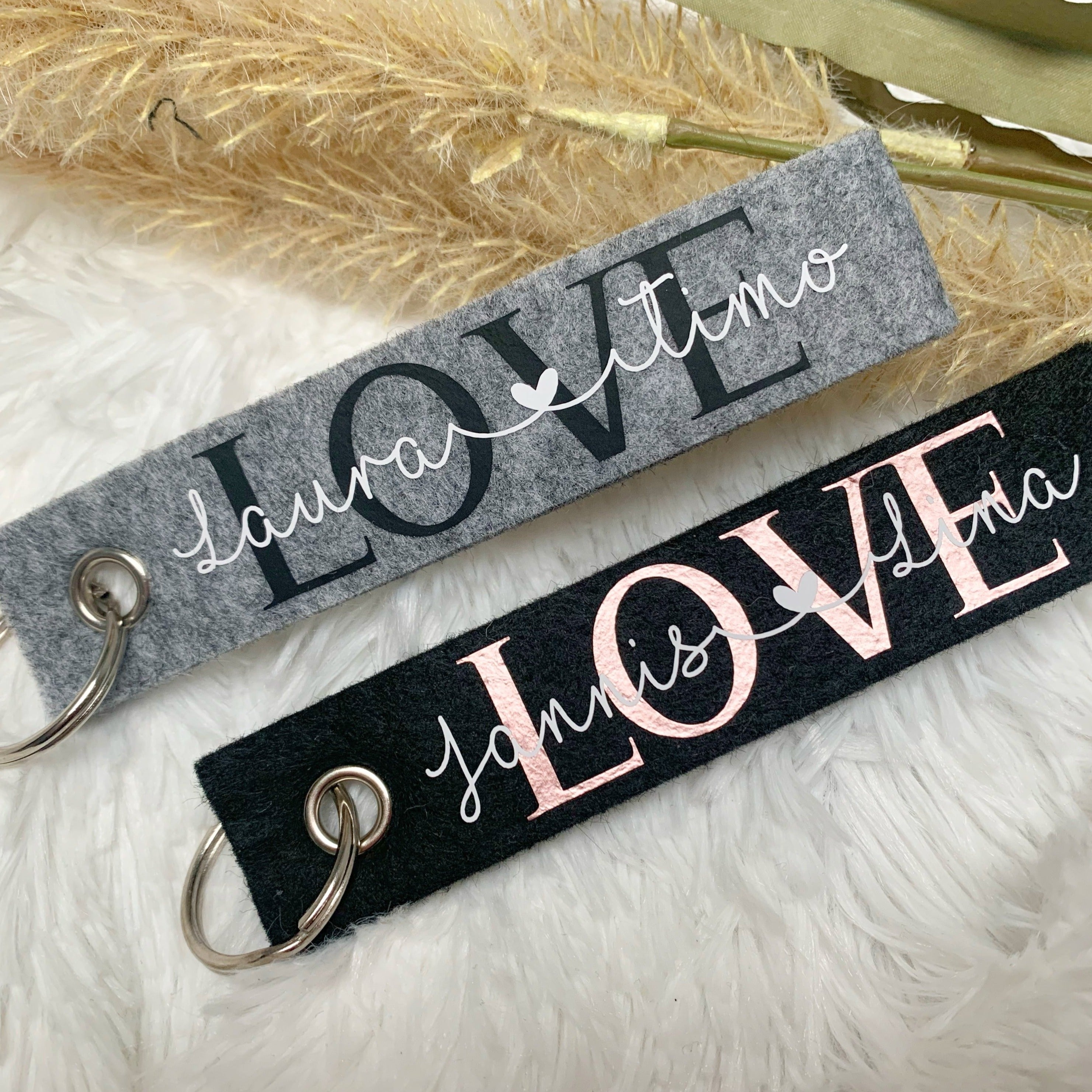 Filz Schlüsselanhänger · Love
