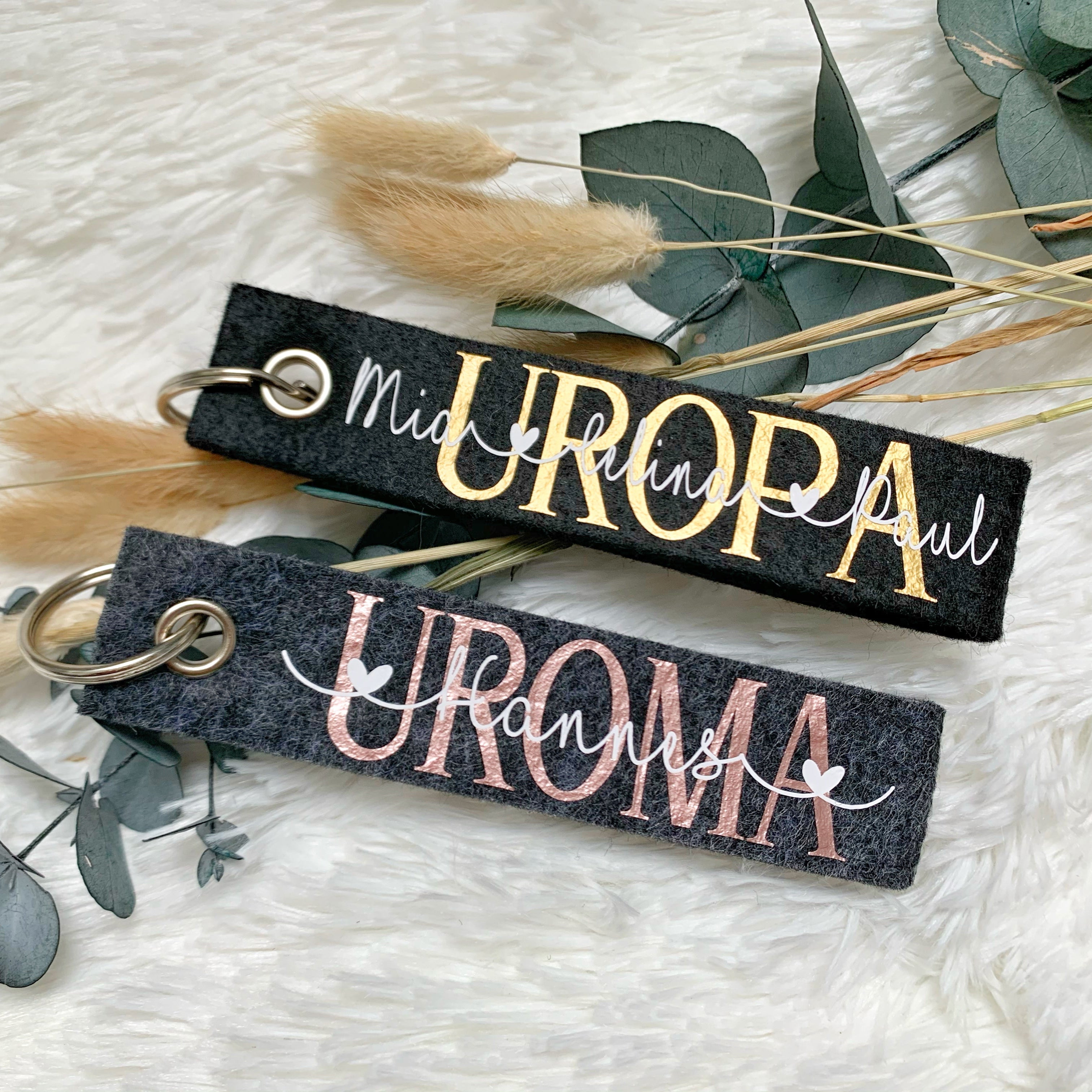 Filz Schlüsselanhänger · Doppelseitig