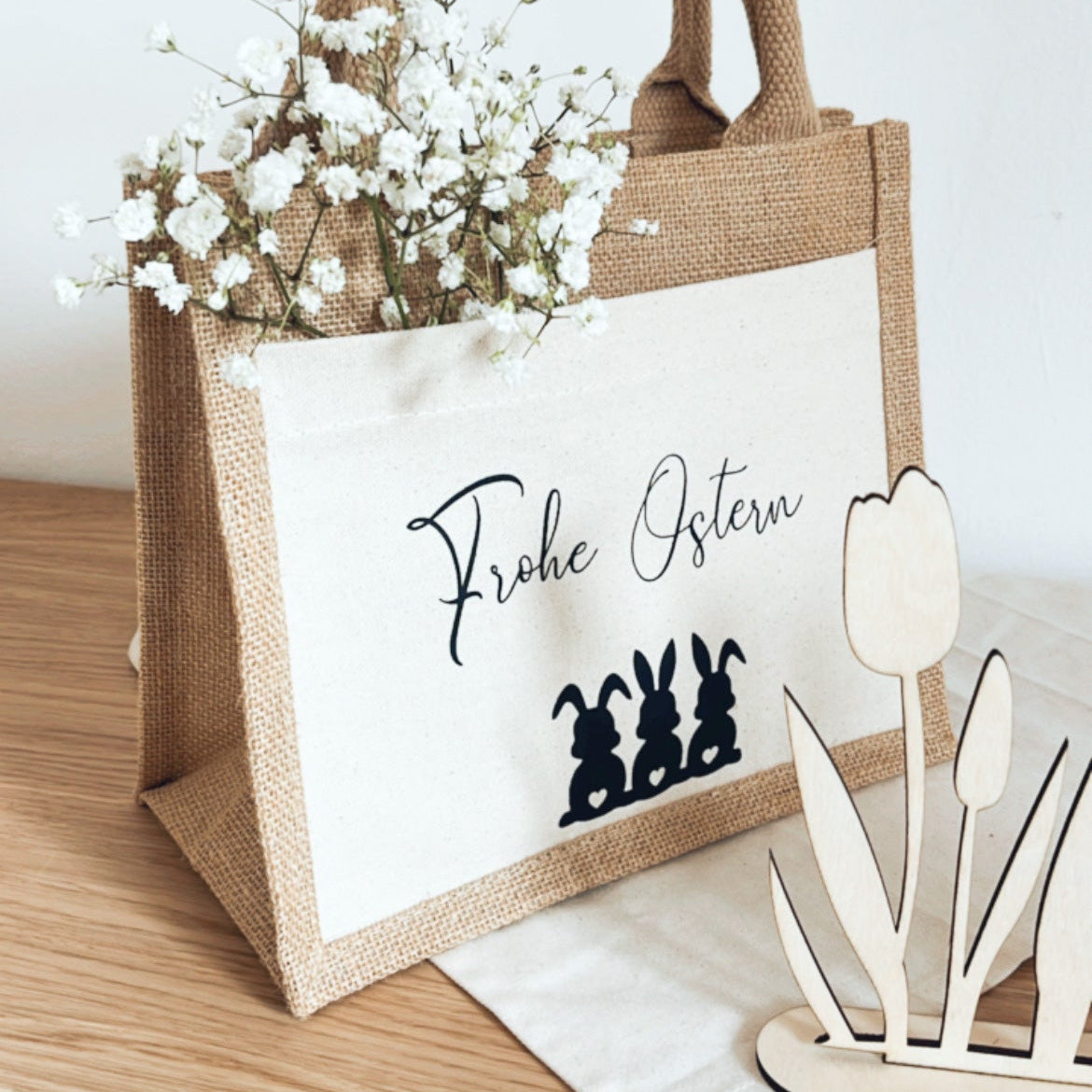 Jute Tasche · Frohe Ostern