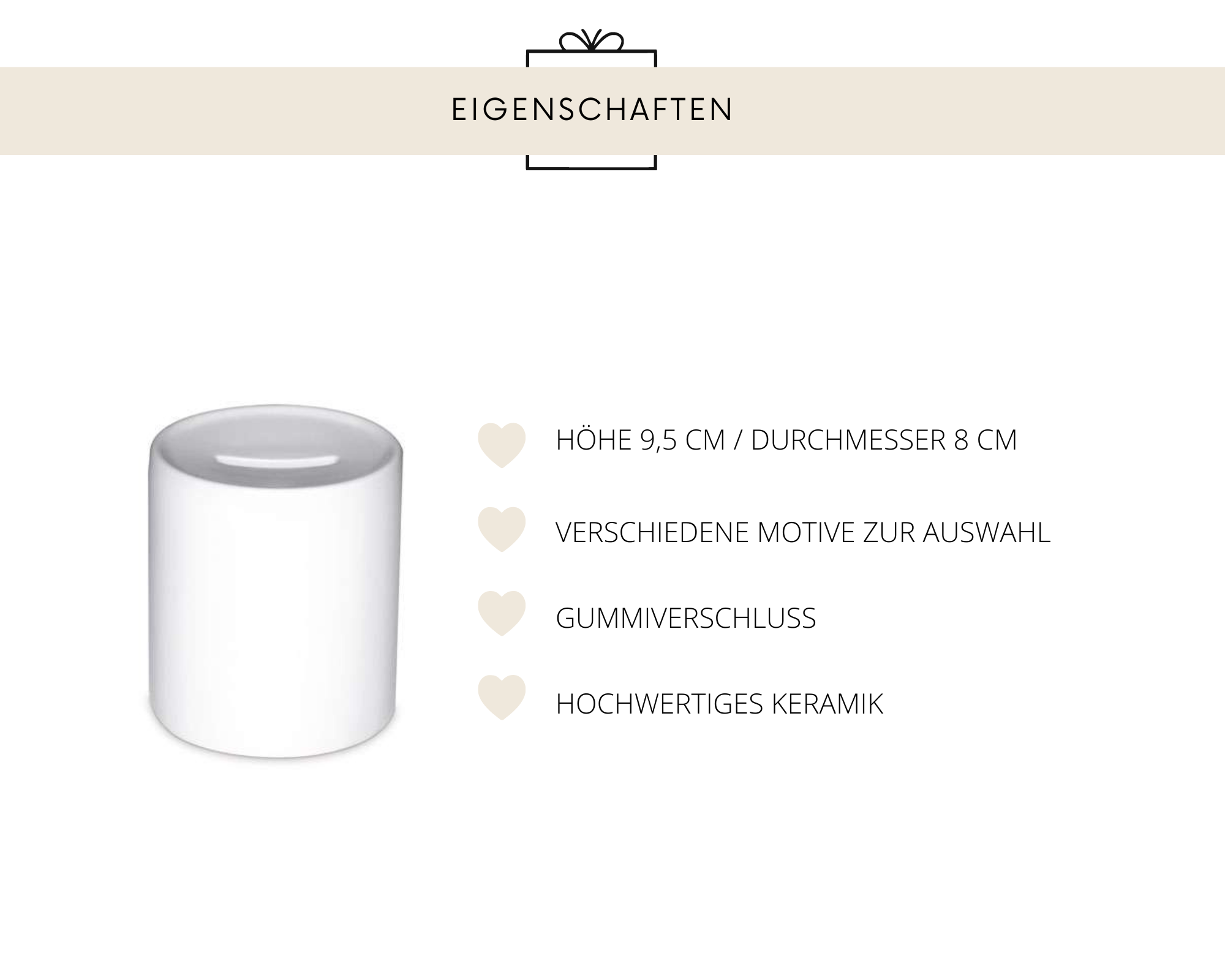 Spardose mit Tiermotiv