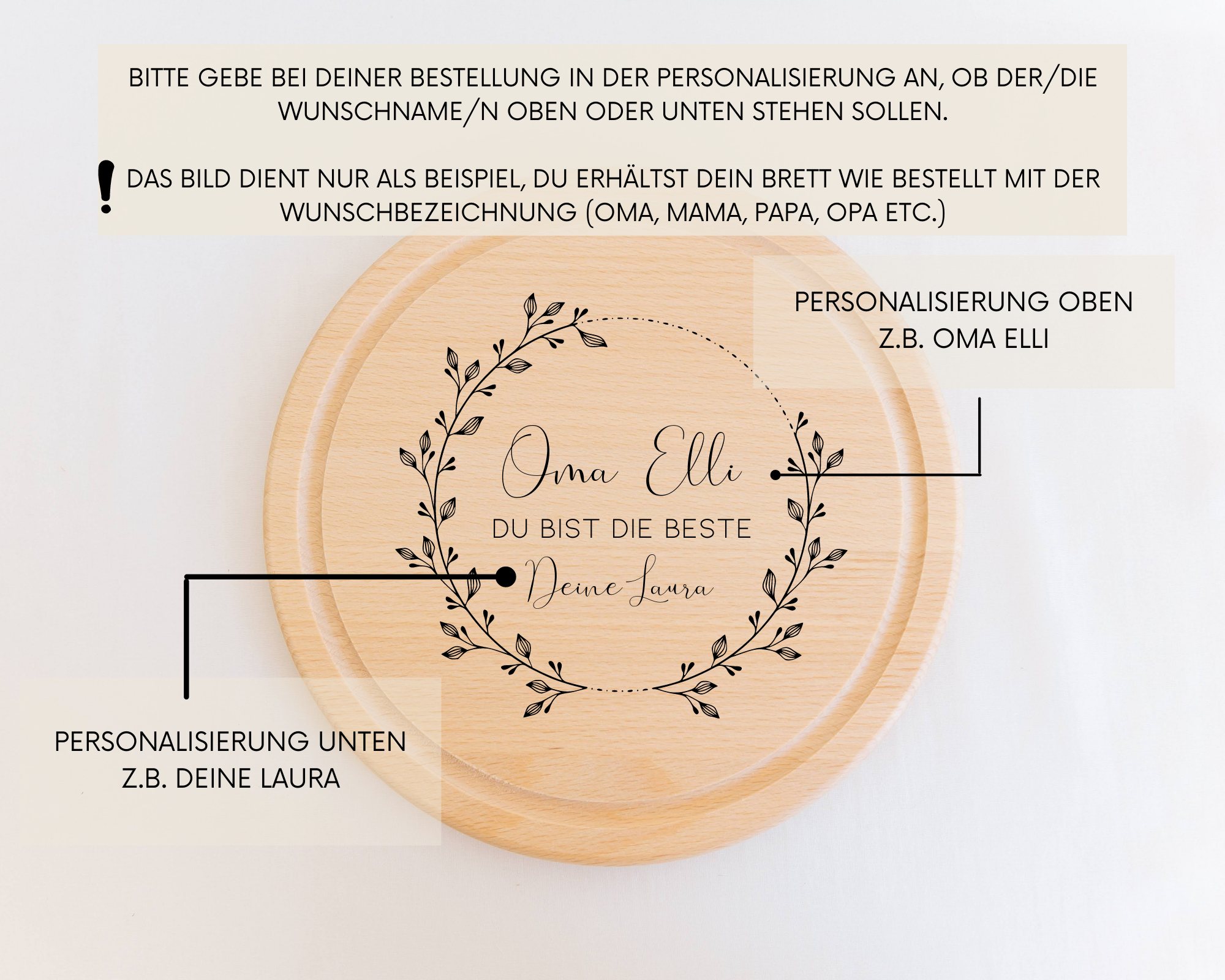 Rundes Holzbrett · Opa
