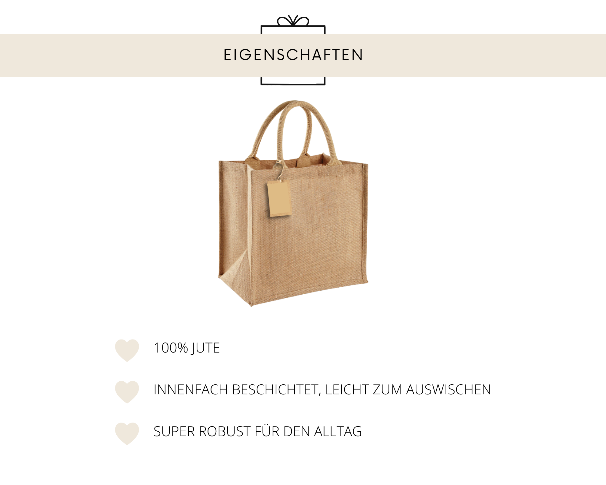 Jute Tasche · Bride mit Namen