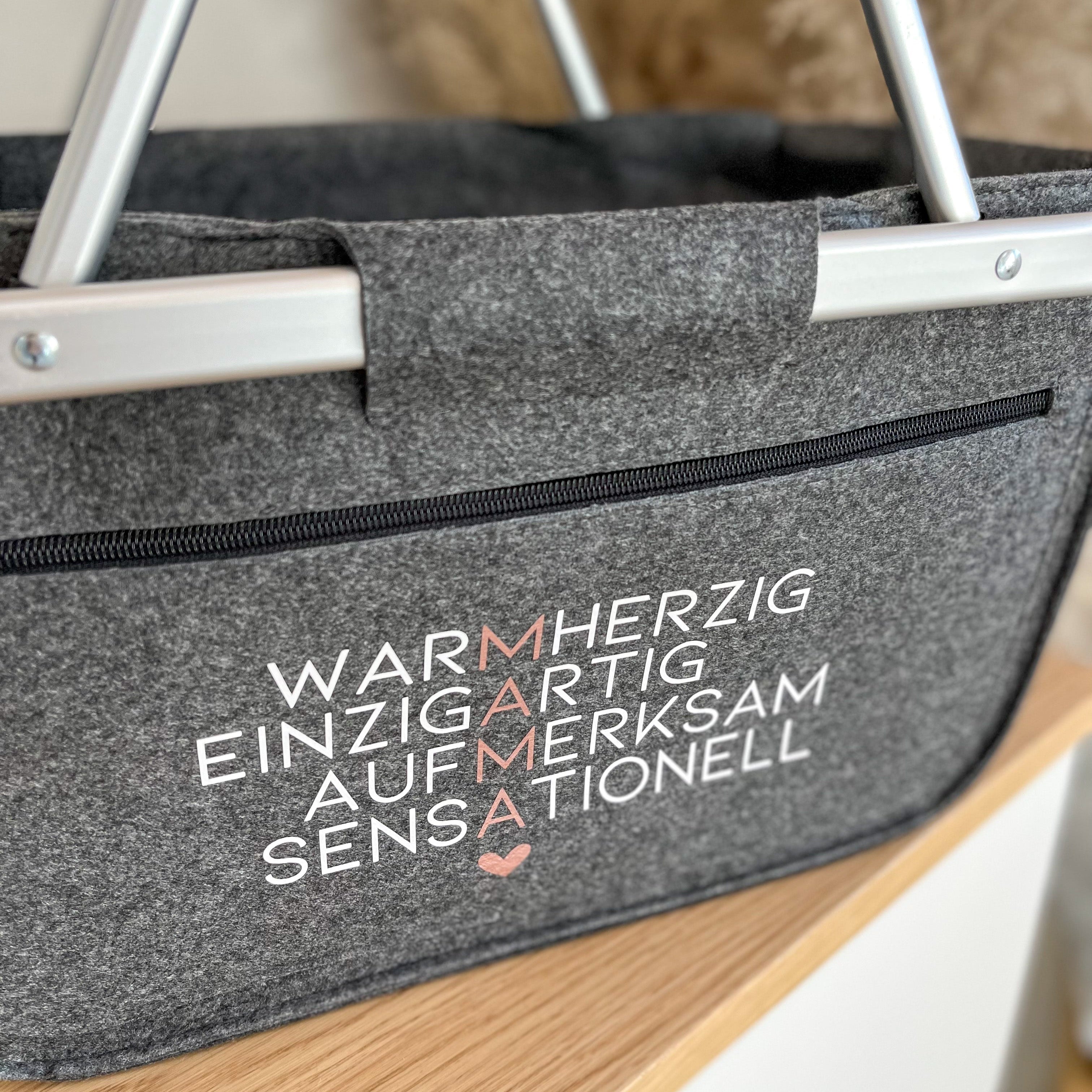 Einkaufskorb aus Filz Muttertag
