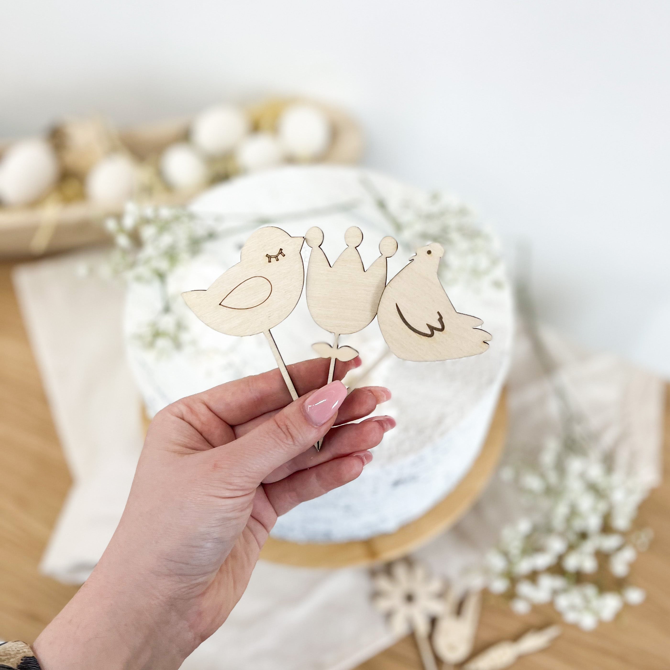 Oster Cake Topper Holz